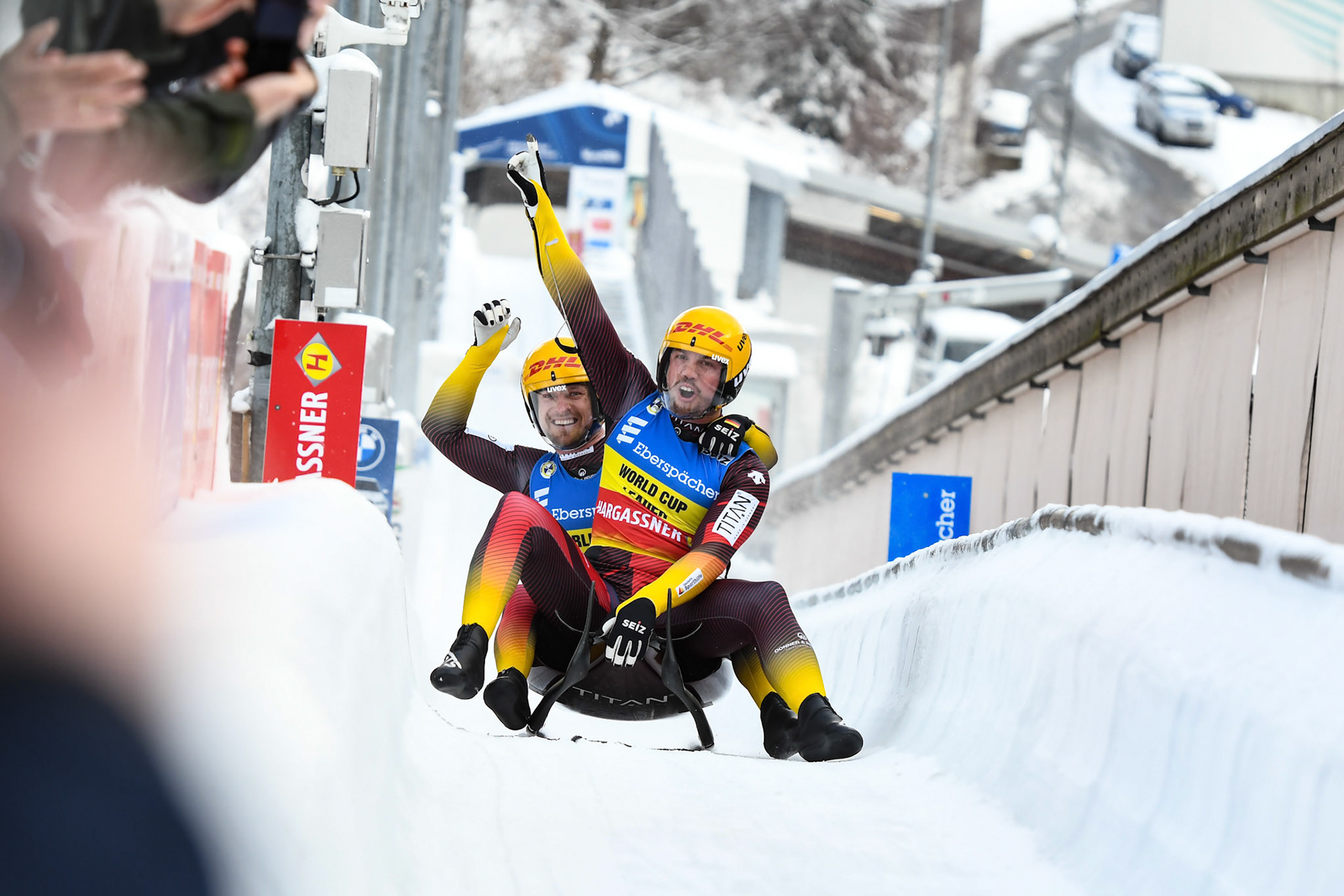 Tobias Wendl, Tobias Arlt, GER; Eberspächer Luge World Cup; Veltins Eisarena Winterberg 25.02.2023