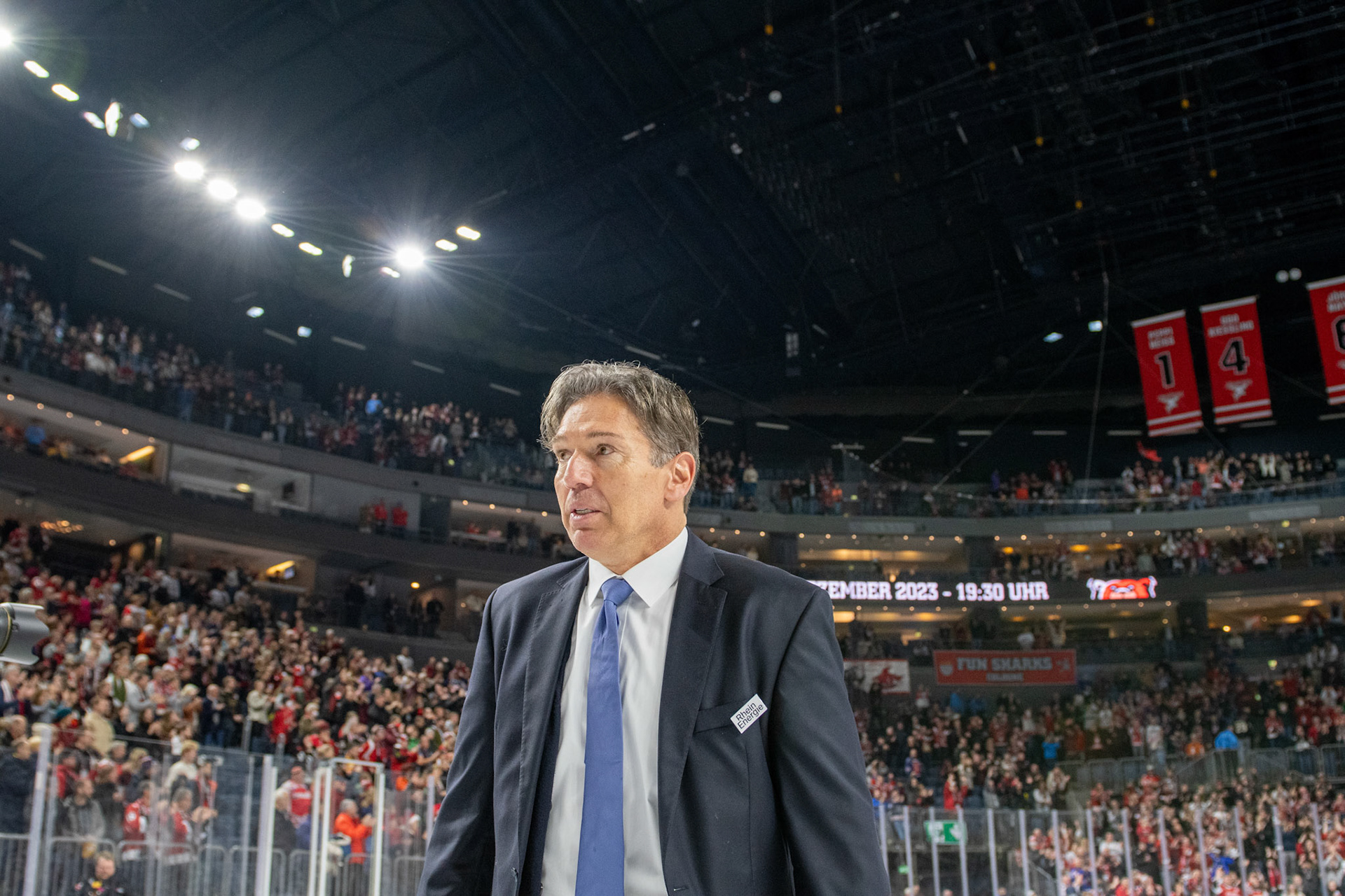 Uwe Krupp; DEL Kölner Haie - Nürnberg Ice Tigers, 17.12.2023