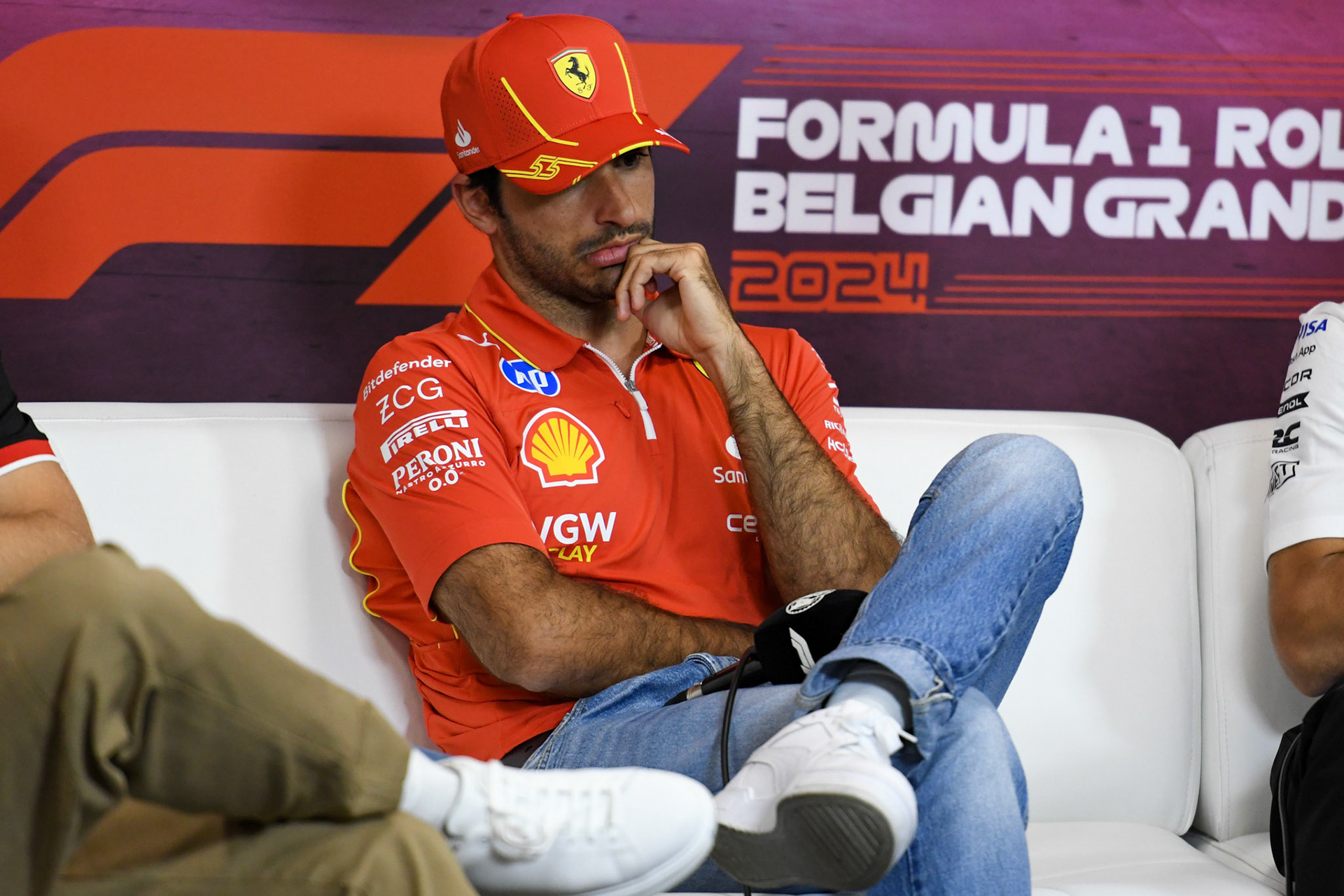 Carlos Sainz #55, Scuderia Ferrari in der Pressekonferenz;Formel 1 GP Spa / Belgien. Donnerstag, 25.07.2024