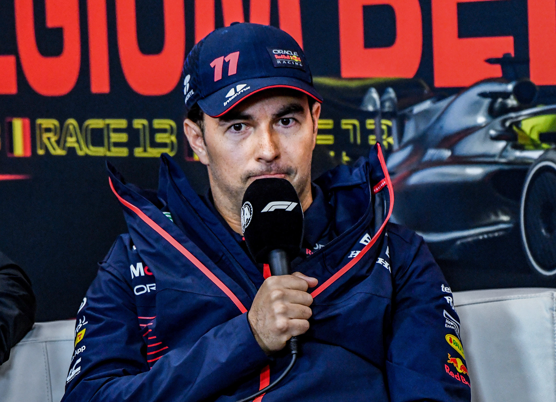 Sergio Perez (MEX) Red Bull Racing; Formel 1 GP Spa Francorchamps/ Belgien. Donnerstag, 27.07.2023