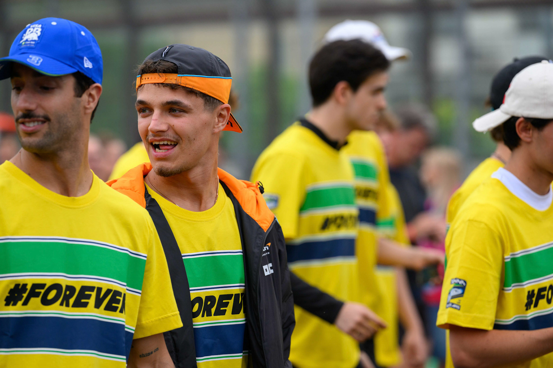 Lando Norris #4, McLaren Formula 1 Team, Daniel Ricciardo, #3, Visa Cash App RB Formula One Team; F1 GP Imola / Italien Donnerstag, 16.05.2024