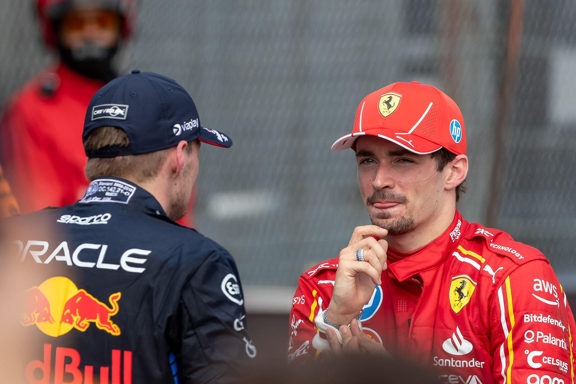 Charles Leclerc #16, Scuderia Ferrari und Max Verstappen #1, Oracle Red Bull Racing; F1 GP Imola / Italien Sonntag, 19.05.2024