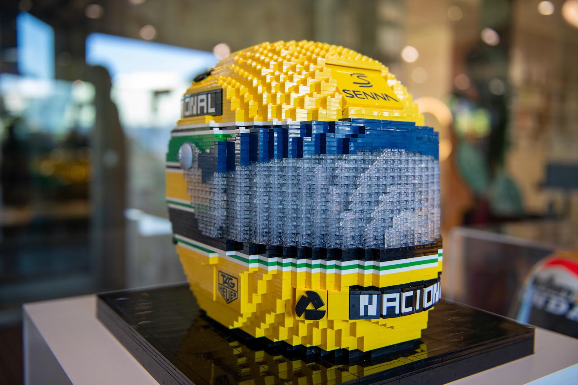 Ayrton Senna´s Helm „Lego Edition“; Formel1 GP Monaco Donnerstag, 23.05.2024