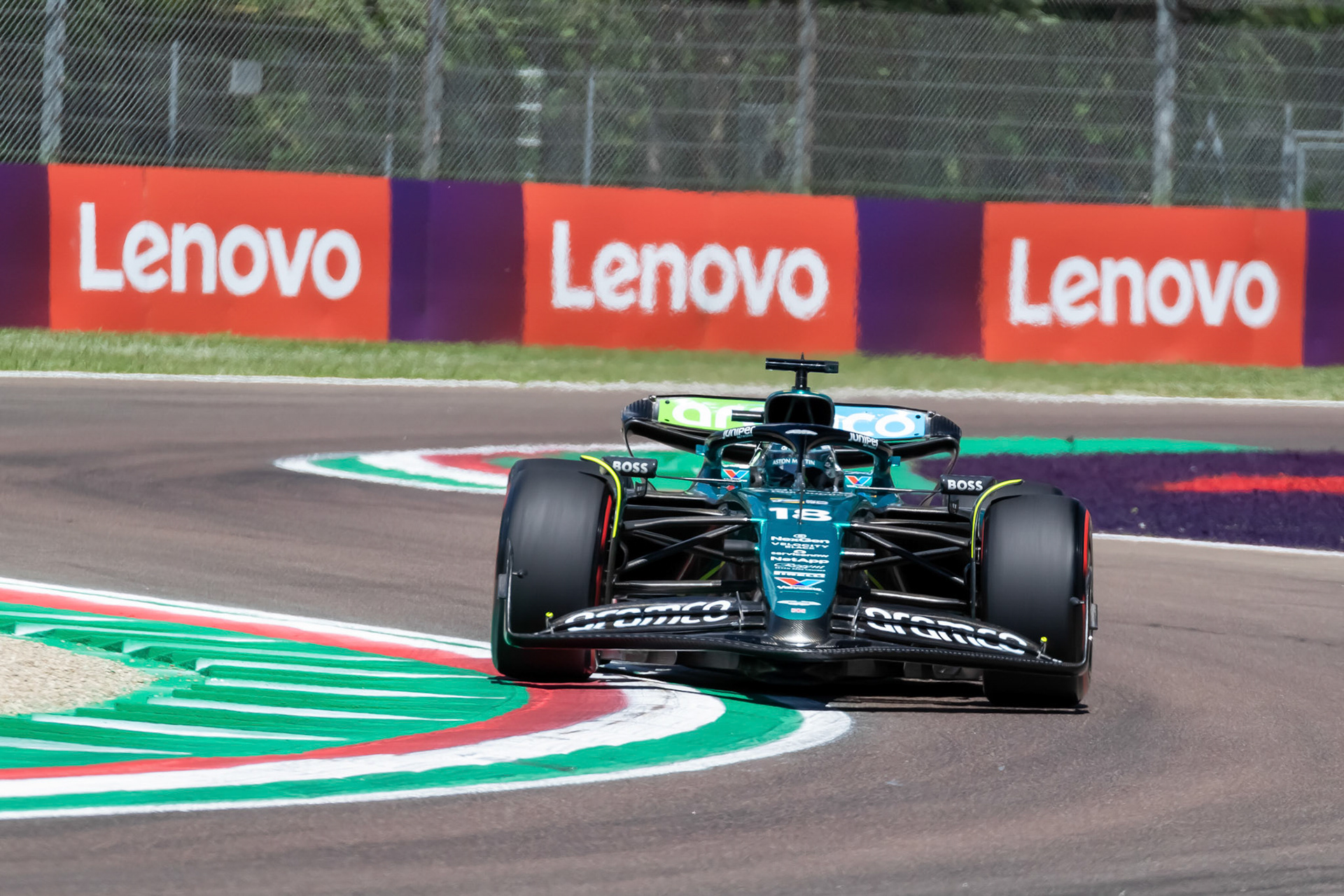 Lance Stroll #18, Aston Martin Aramco F1 Team; F1 GP Imola / Italien Freitag, 17.05.2024