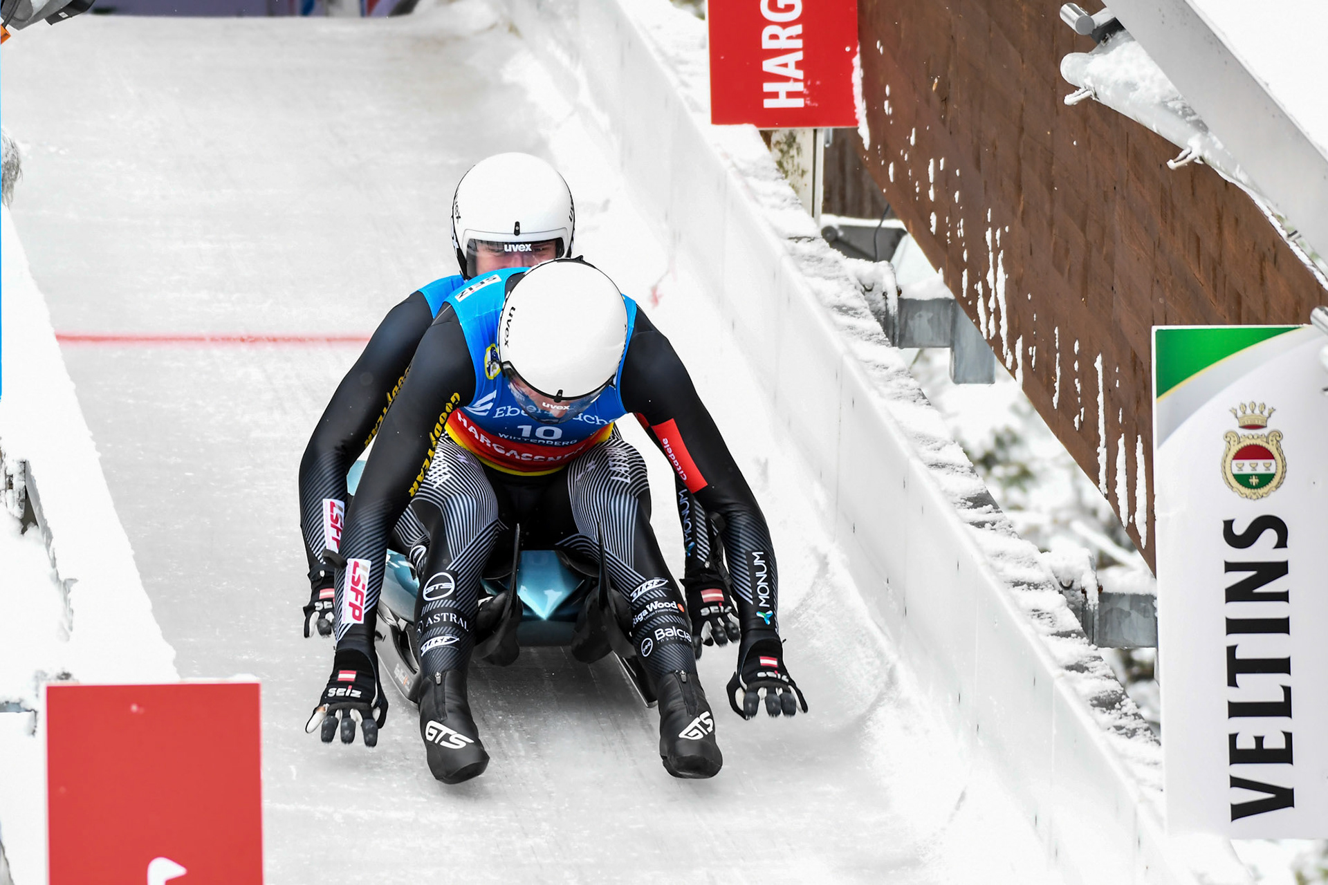 Eduards Sevics Mikelsevics, Lukass Krasts, LAT; Eberspächer Luge World Cup; Veltins Eisarena Winterberg 25.02.2023