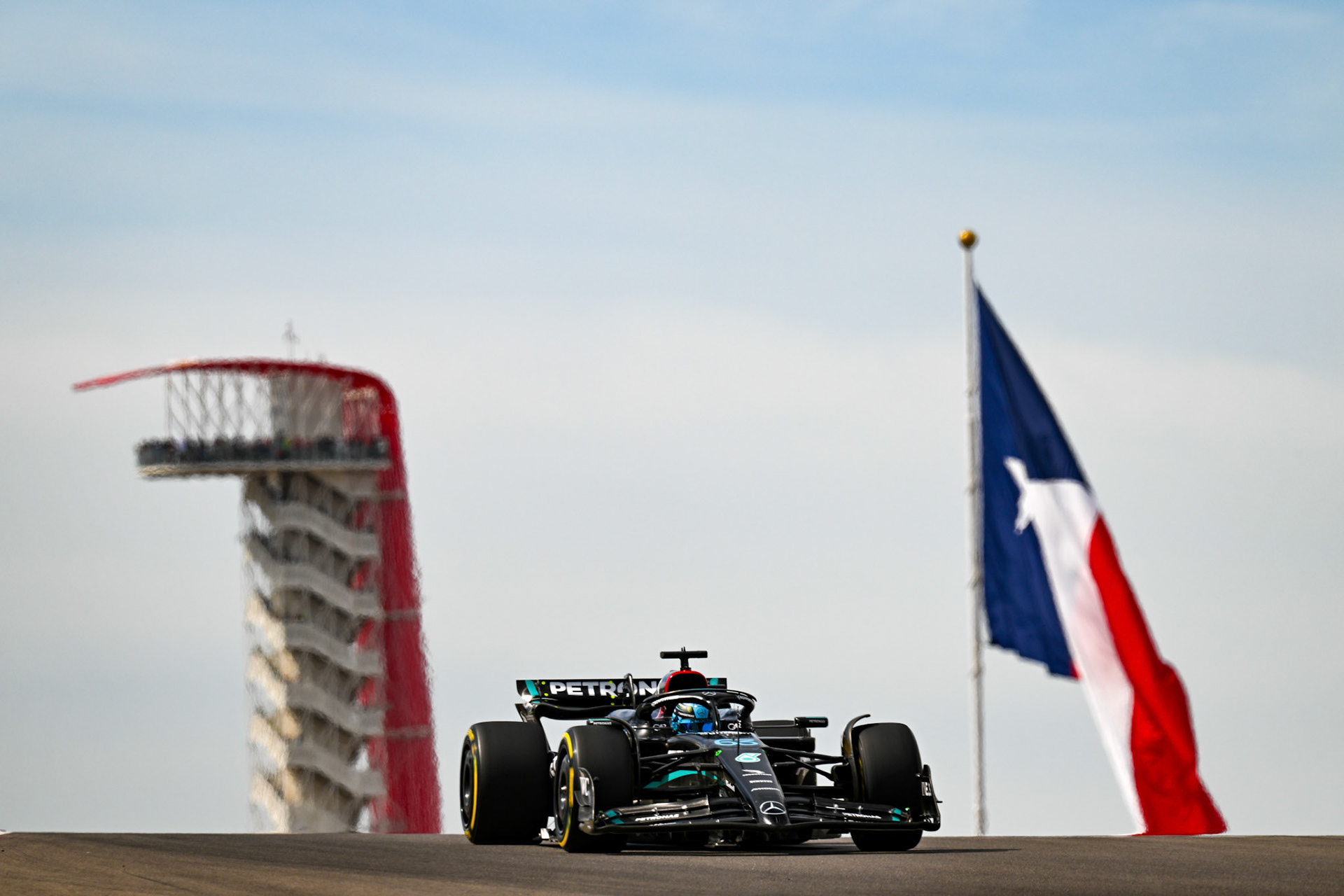George Russell (GBR) Mercedes AMG F1 Team; Formel 1 GP USA Austin Texas. Samstag 21.10.2023