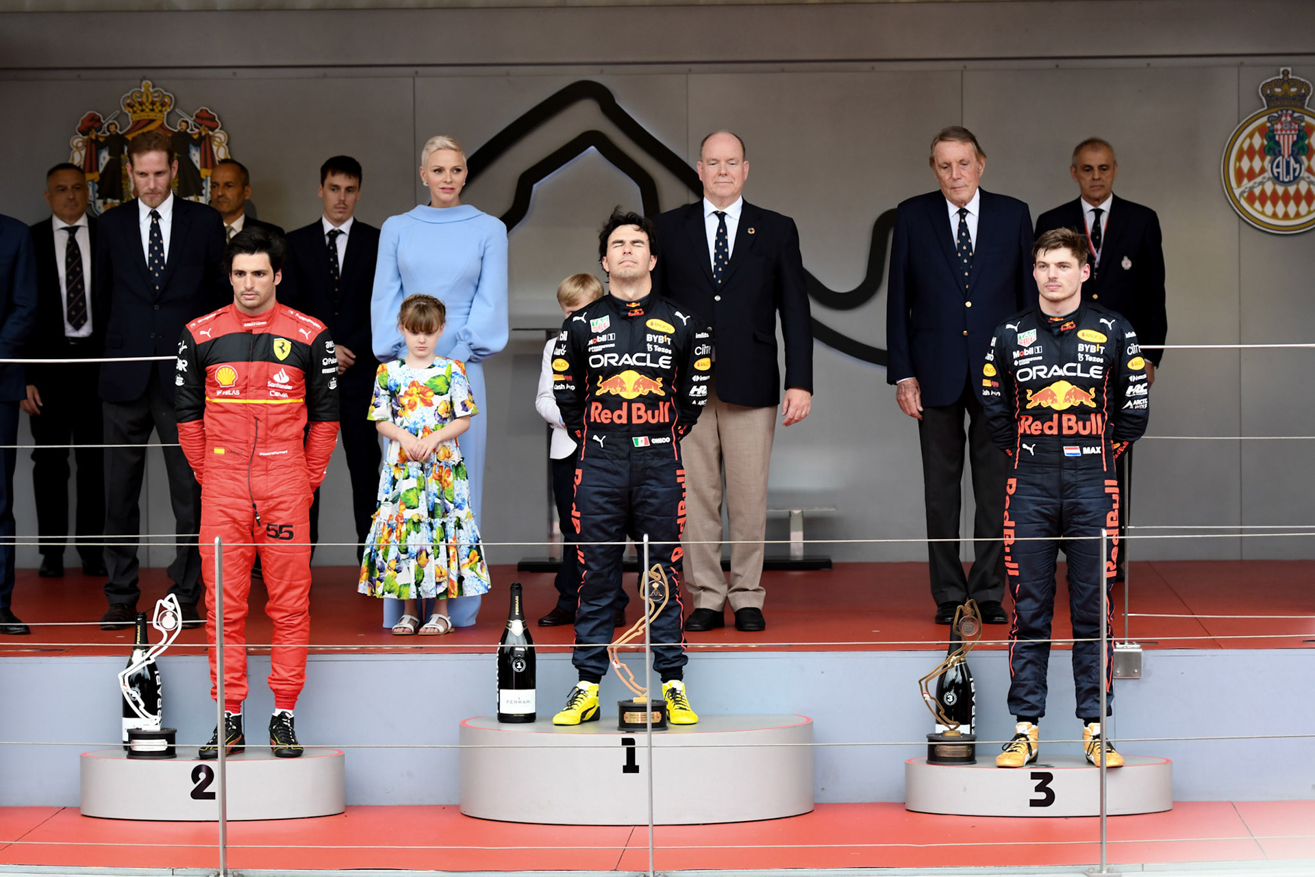 Podium; Formel 1 Monaco am 29.05.2022