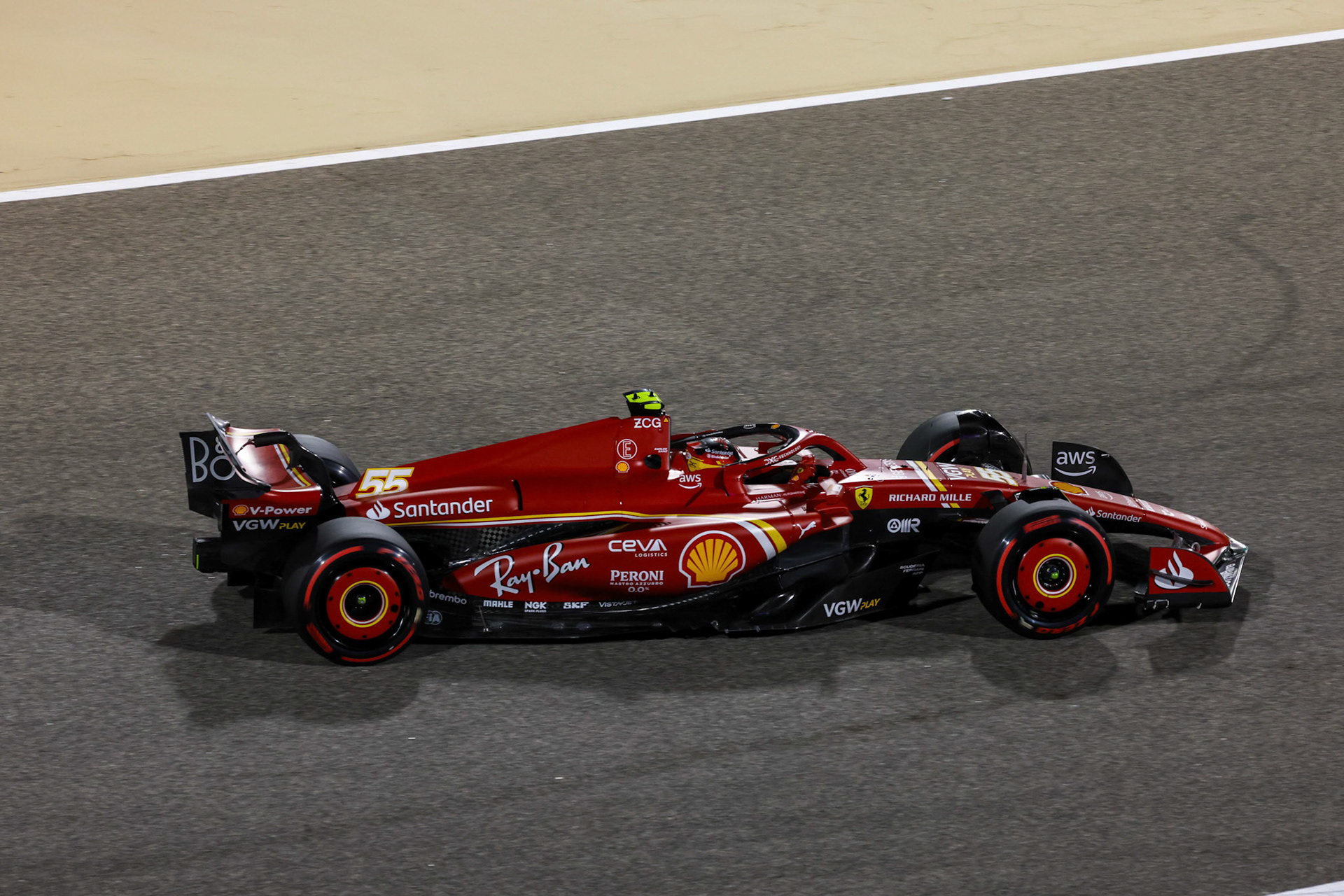 Carlos Sainz #55, Scuderia Ferrari; Formel 1 GP Bahrain. Freitag 01.03.2024