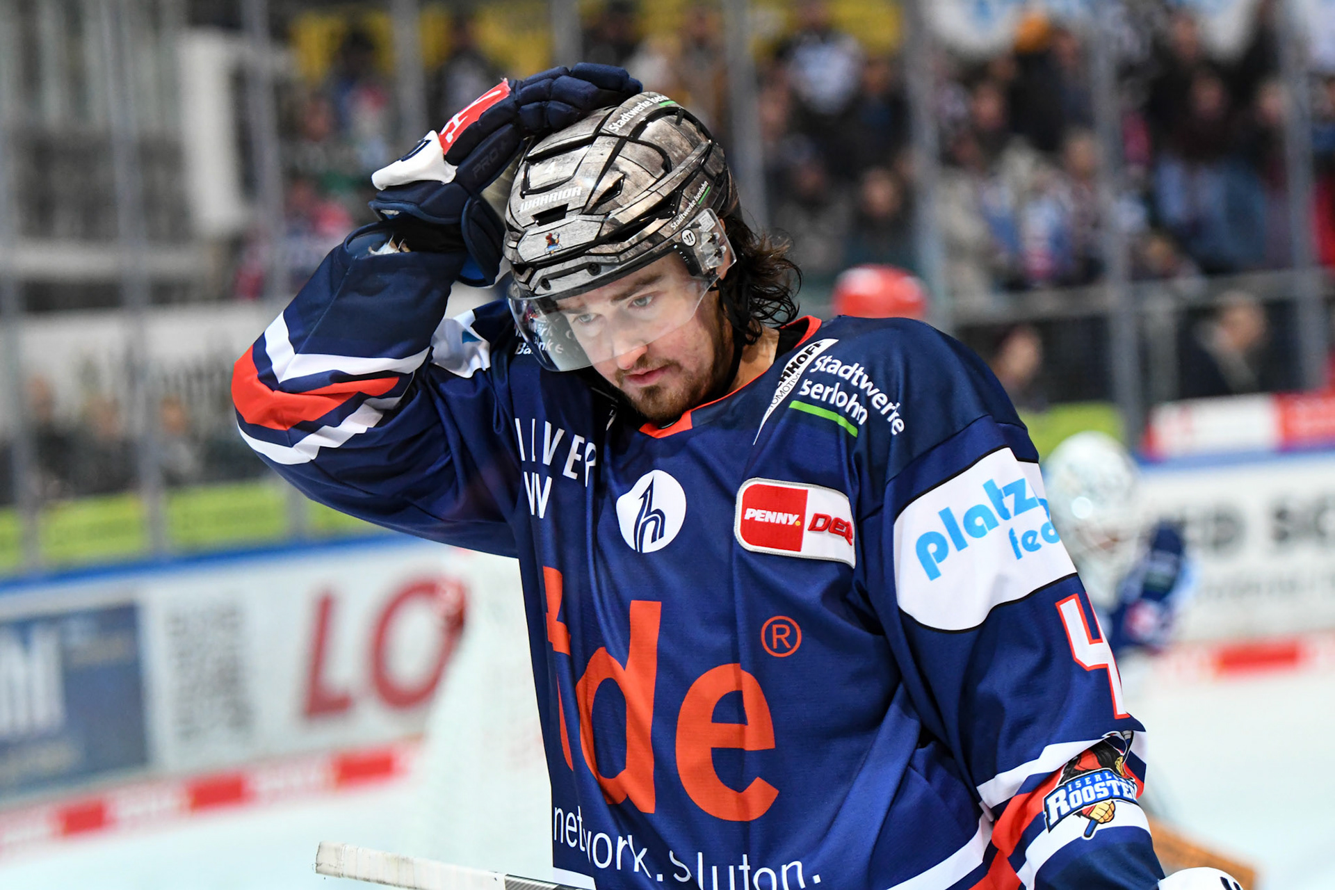 Chris Bigras 4; DEL Iserlohn Roosters - Nuernberg Ice Tigers 17.02.2023