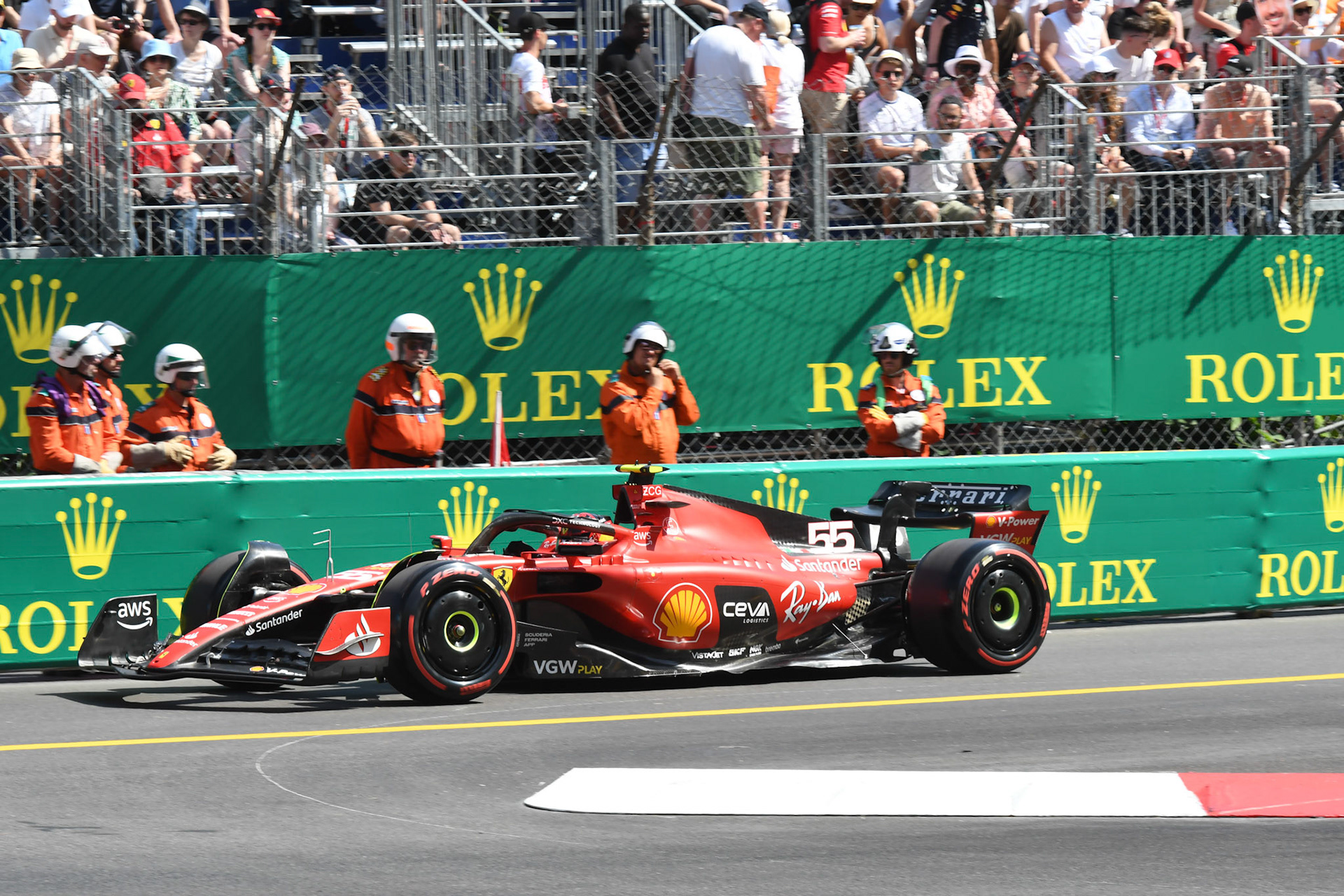 Carlos Sainz (ESP) Scuderia Ferrari; Formel 1 GP Monaco. Samstag 27.05.2023