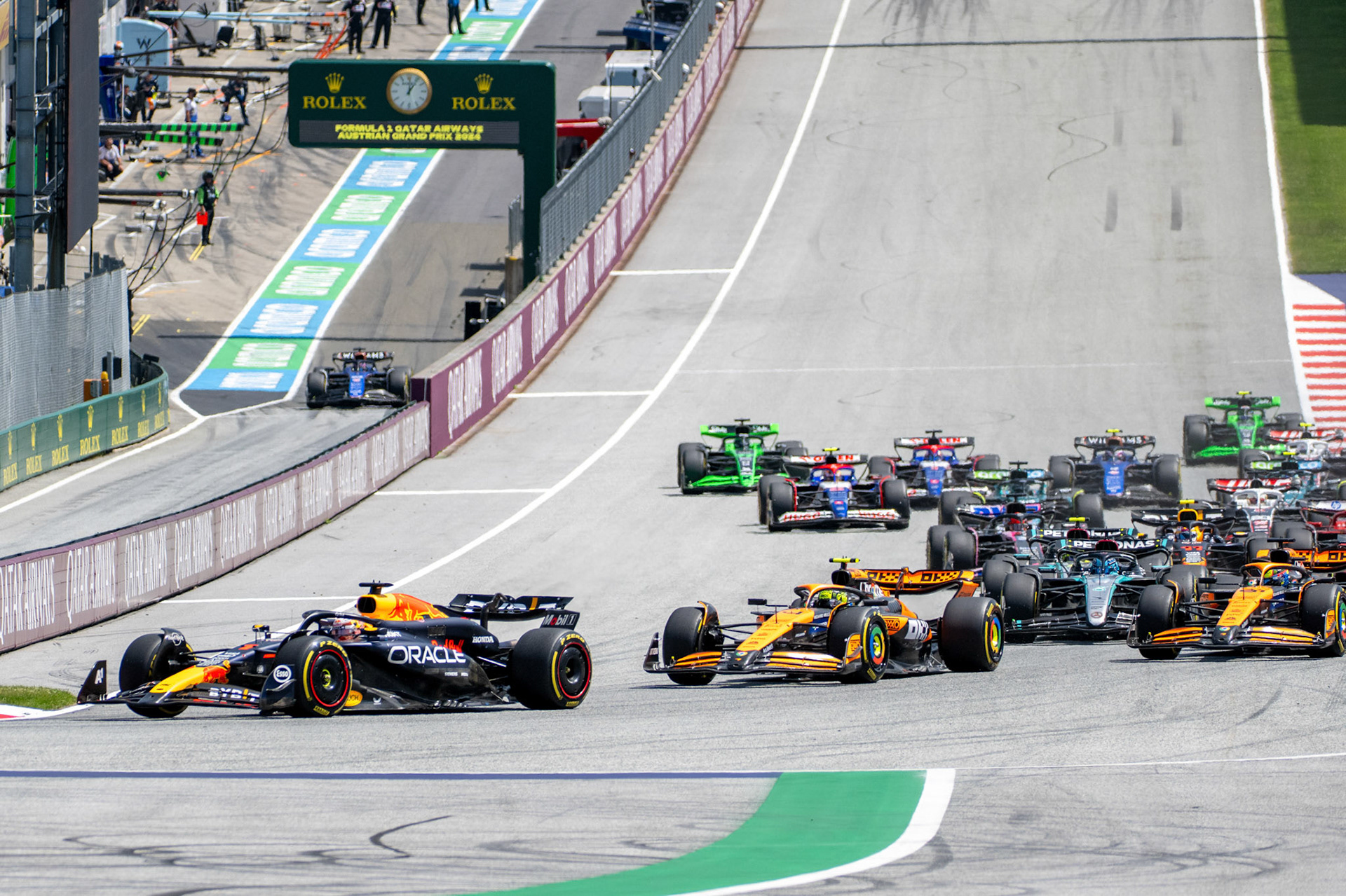 Rennstart zum Sprintrennen;Formel 1 GP Austria / Österreich. Samstag, 29.06.2024