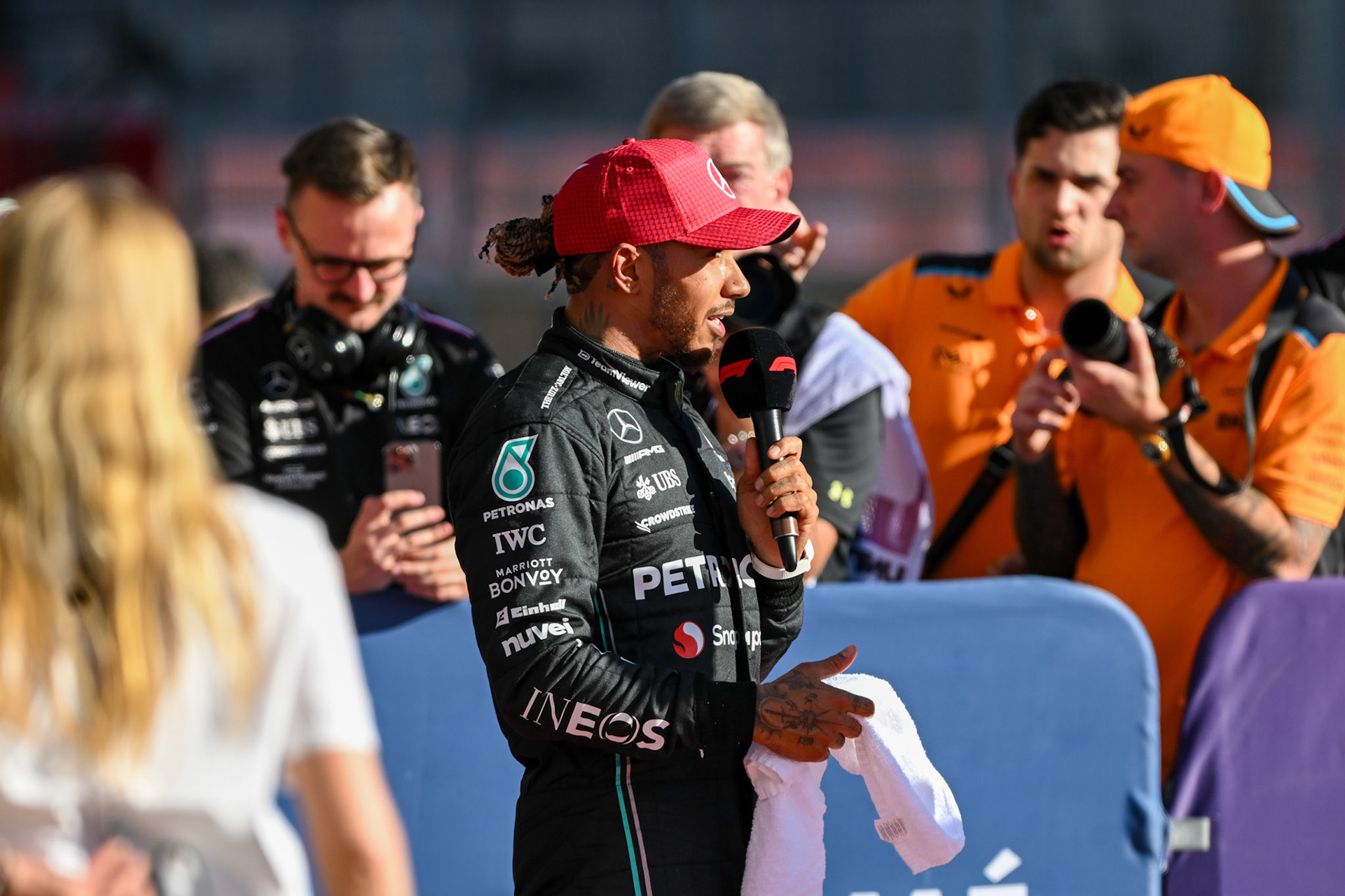 Lewis Hamilton (GBR) Mercedes AMG F1 Team; Formel 1 GP USA Austin Texas. Samstag 21.10.2023