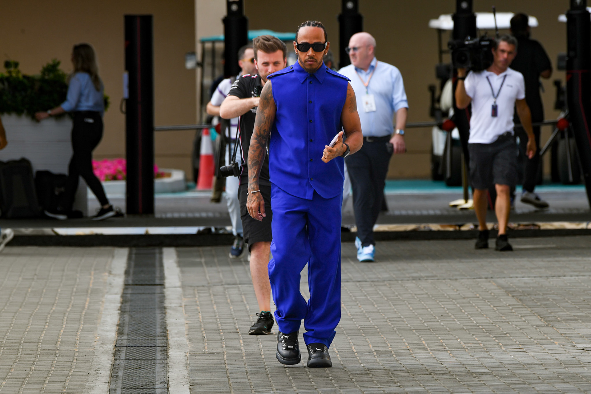 Lewis Hamilton (GBR) Mercedes AMG F1 Team; Formel 1 GP Abu Dhabi. Freitag 24.11.2023
