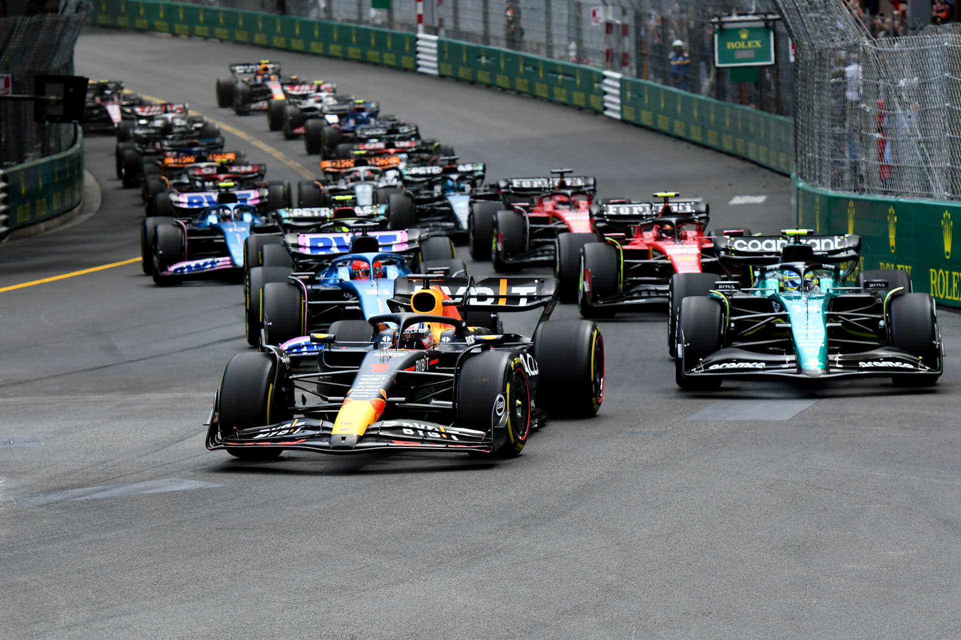 Max Verstappen (NED) Red Bull Racing; Formel 1 GP Monaco. Sonntag 28.05.2023
