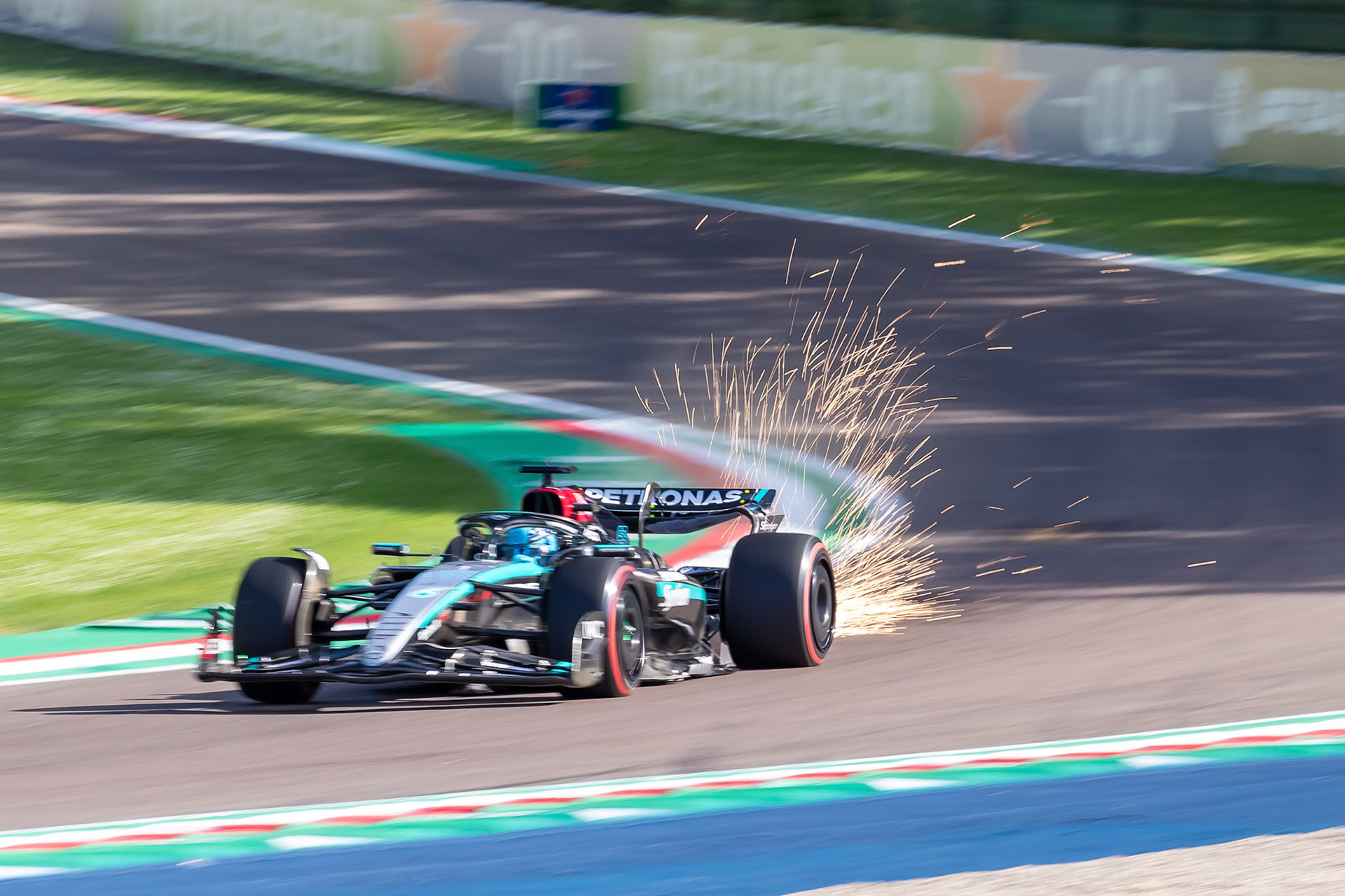 George Russell #63, Mercedes-AMG Petronas F1 Team; F1 GP Imola / Italien Freitag, 17.05.2024