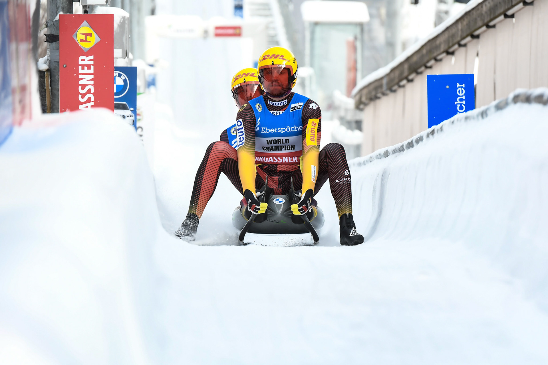 Toni Eggert, Sascha Benecken, GER; Eberspächer Luge World Cup; Veltins Eisarena Winterberg 25.02.2023