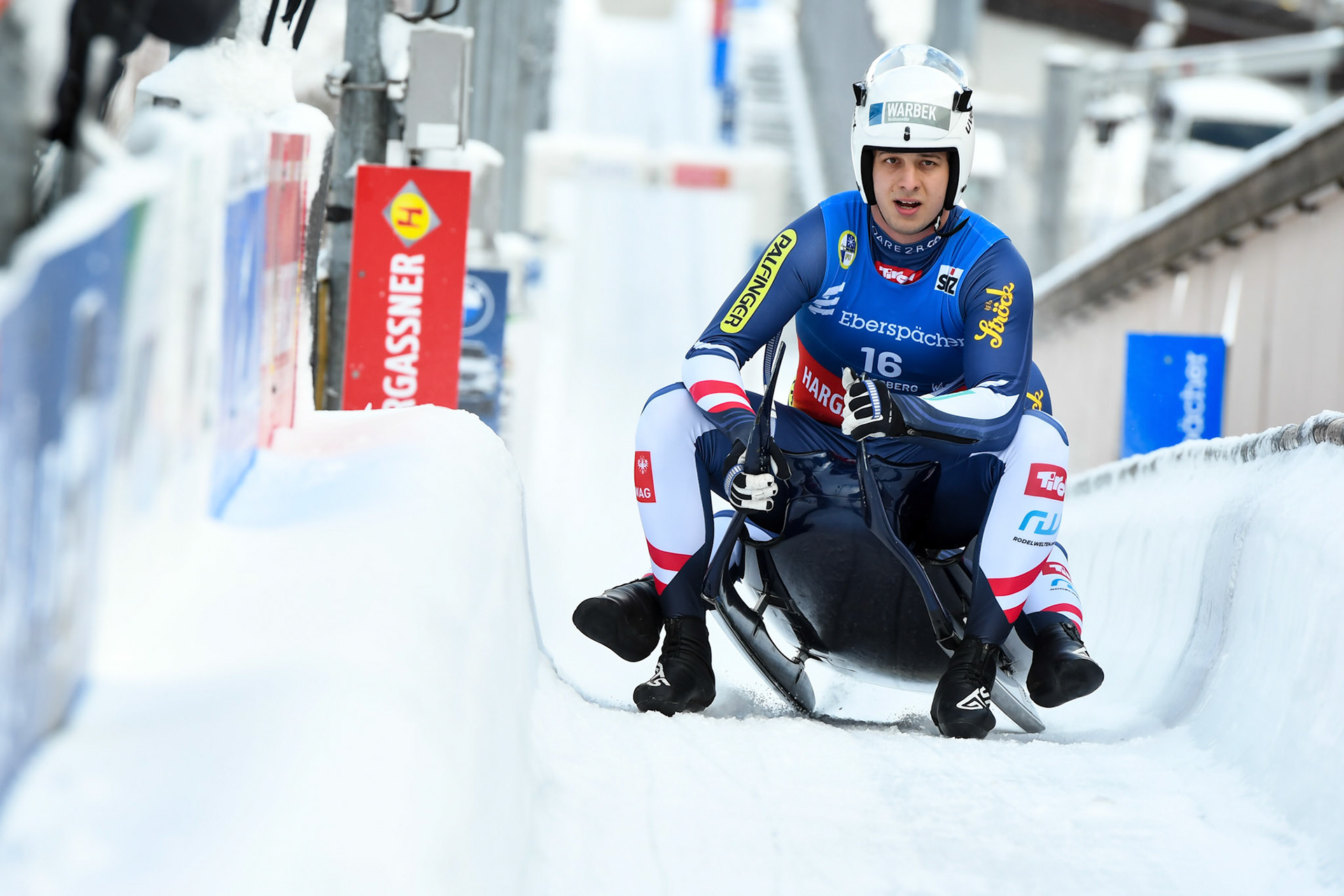 Yannik Mueller, Armin Frauscher, AUT; Eberspächer Luge World Cup; Veltins Eisarena Winterberg 25.02.2023