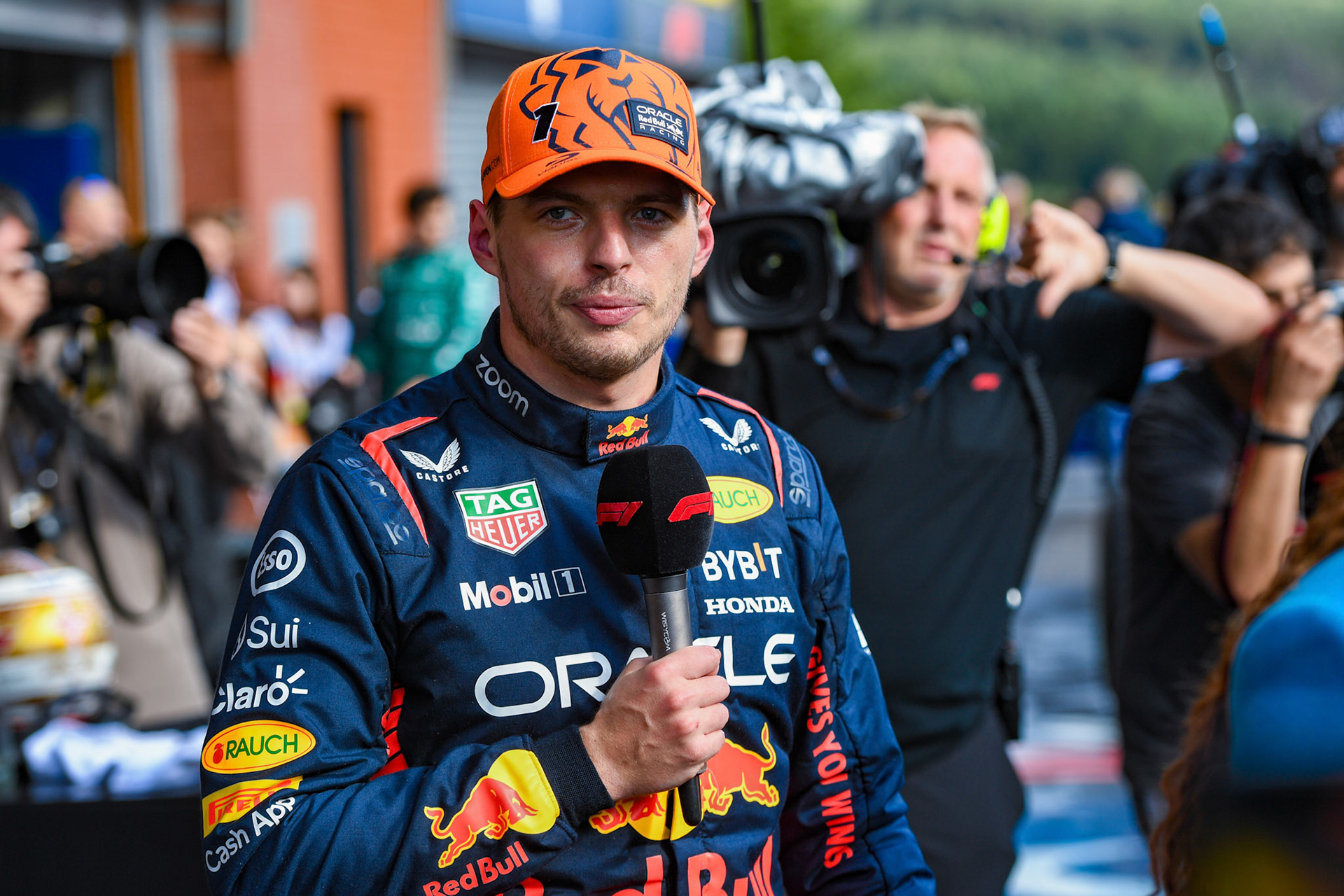 Max Verstappen (NED) Red Bull Racing im Interview;Formel 1 GP Spa Francorchamps/ Belgien. Samstag, 29.07.2023