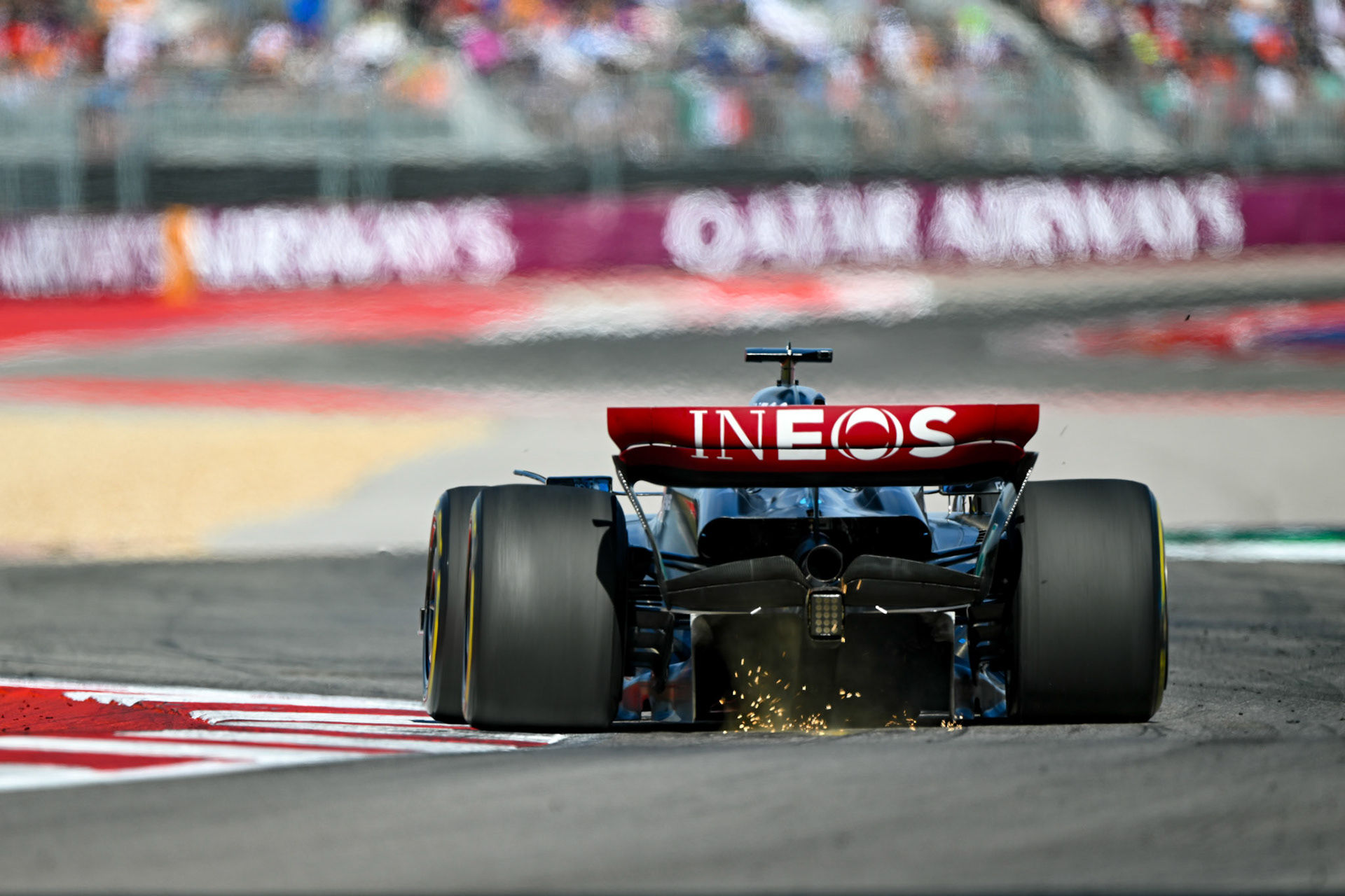George Russell (GBR) Mercedes AMG F1 Team; Formel 1 GP USA Austin Texas. Sonntag 22.10.2023