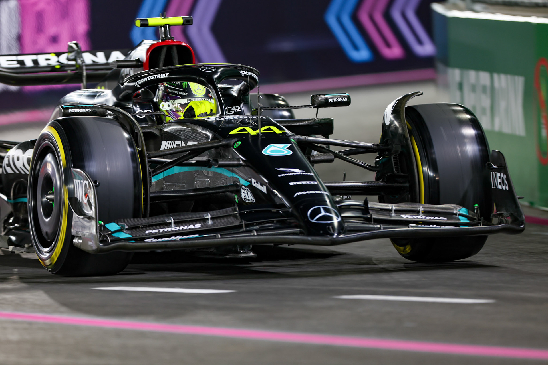 Lewis Hamilton (GBR) Mercedes AMG F1 Team; Formel 1 GP USA Las Vegas. Sonntag 19.11.2023