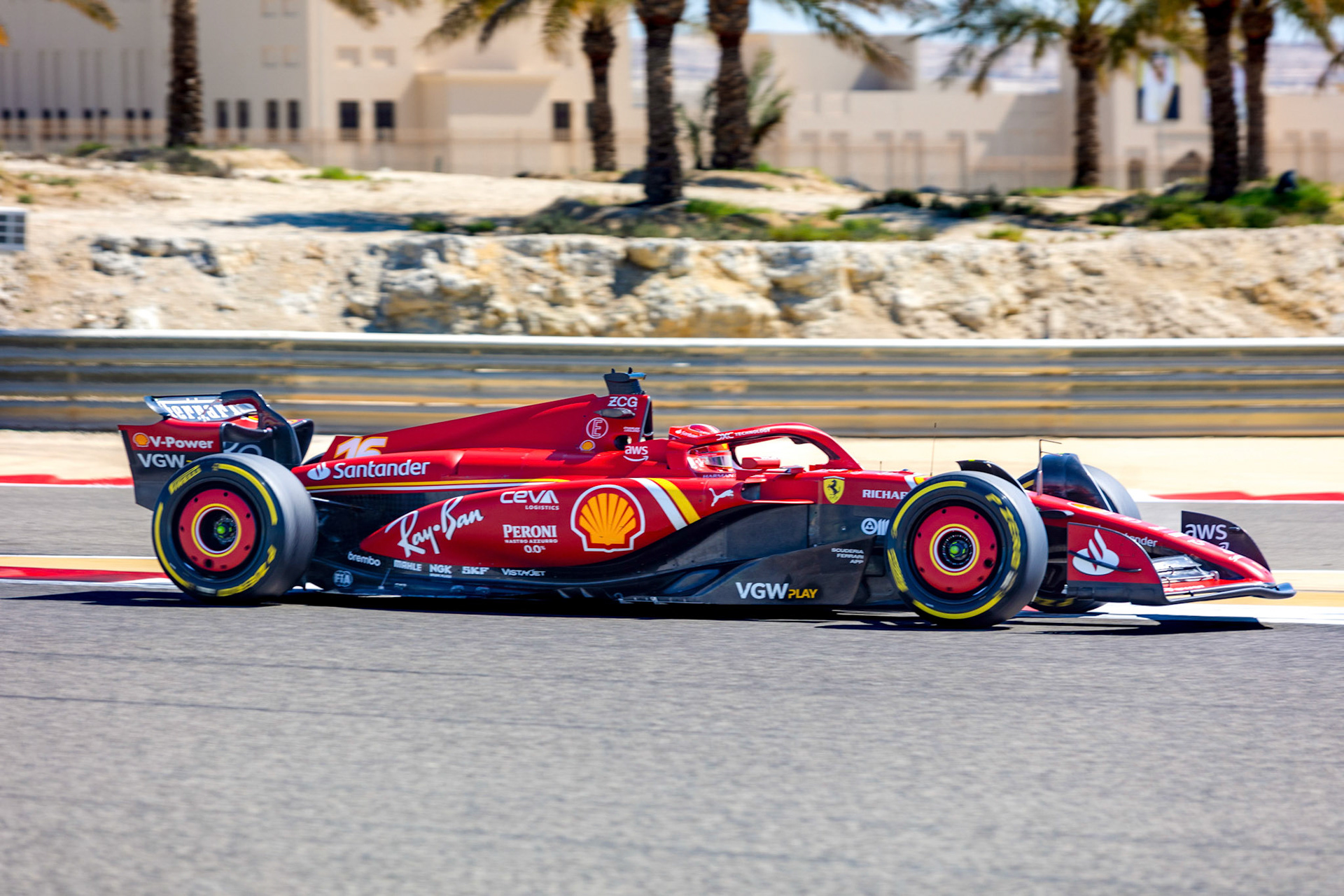 Charles Leclerc #16, Scuderia Ferrari; Formel 1 Pre-Season Tests Bahrain. Mittwoch, 21.02.2024