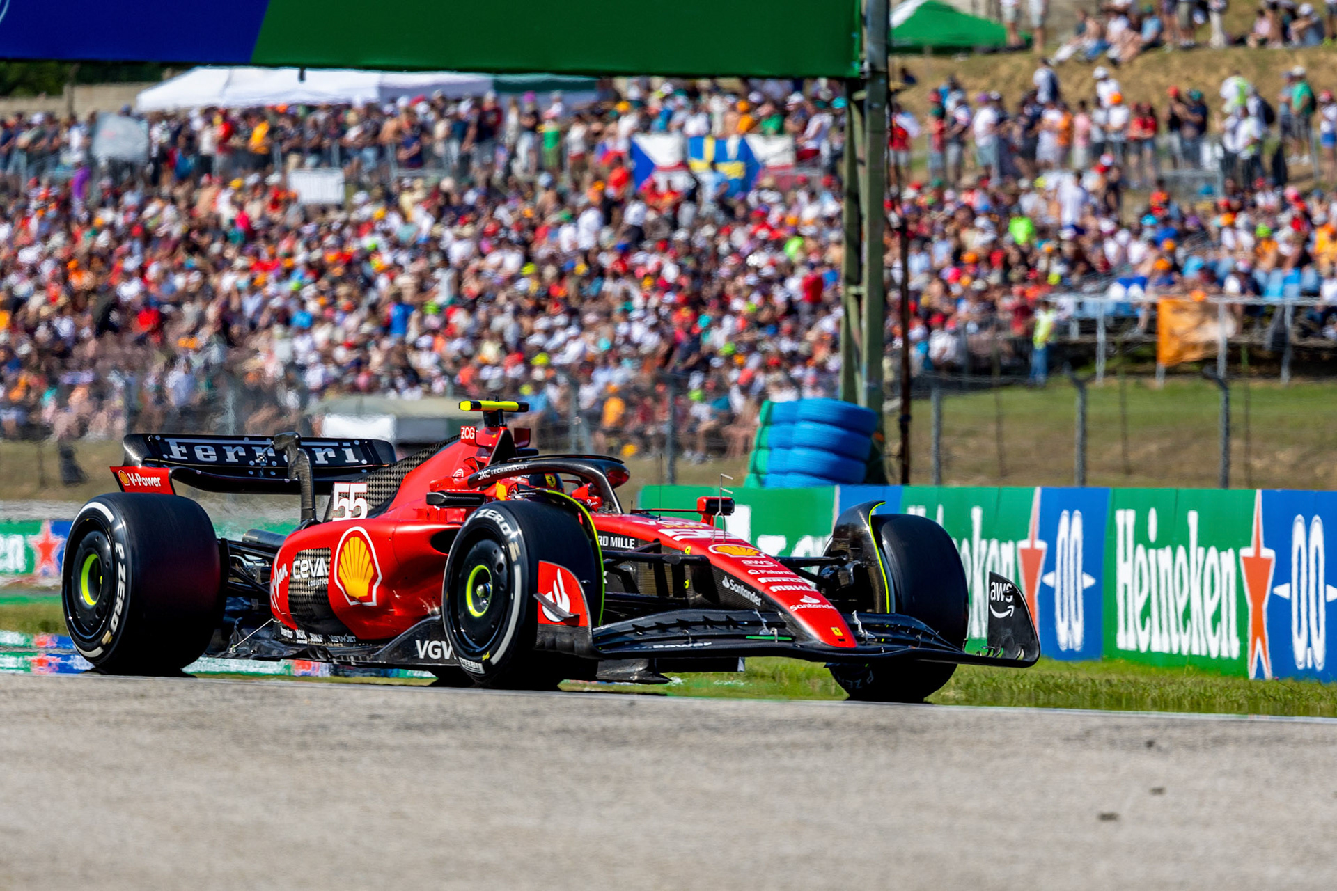 Carlos Sainz (ESP) Scuderia Ferrari; Formel 1 GP Budapest / Ungarn. Samstag, 22.07.2023