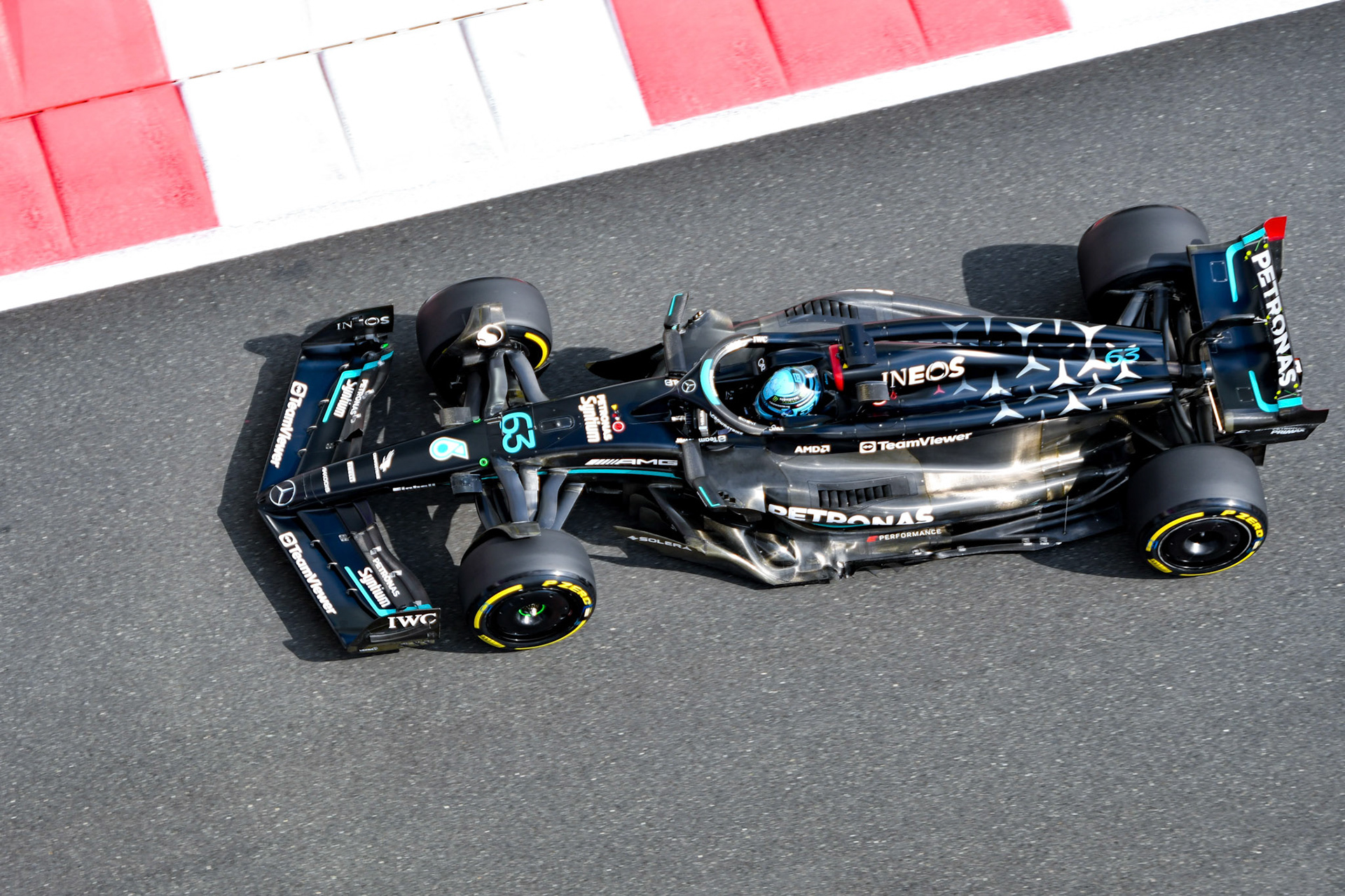 George Russell (GBR) Mercedes AMG F1 Team; Formel 1 GP Abu Dhabi. Freitag 24.11.2023