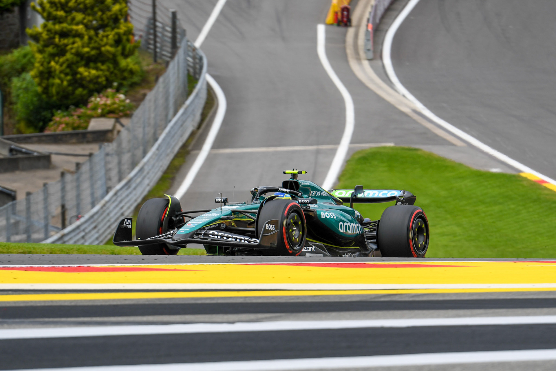 Fernando Alonso #14, Aston Martin Aramco F1 Team;Formel 1 GP Spa / Belgien. Freitag, 26.07.2024
