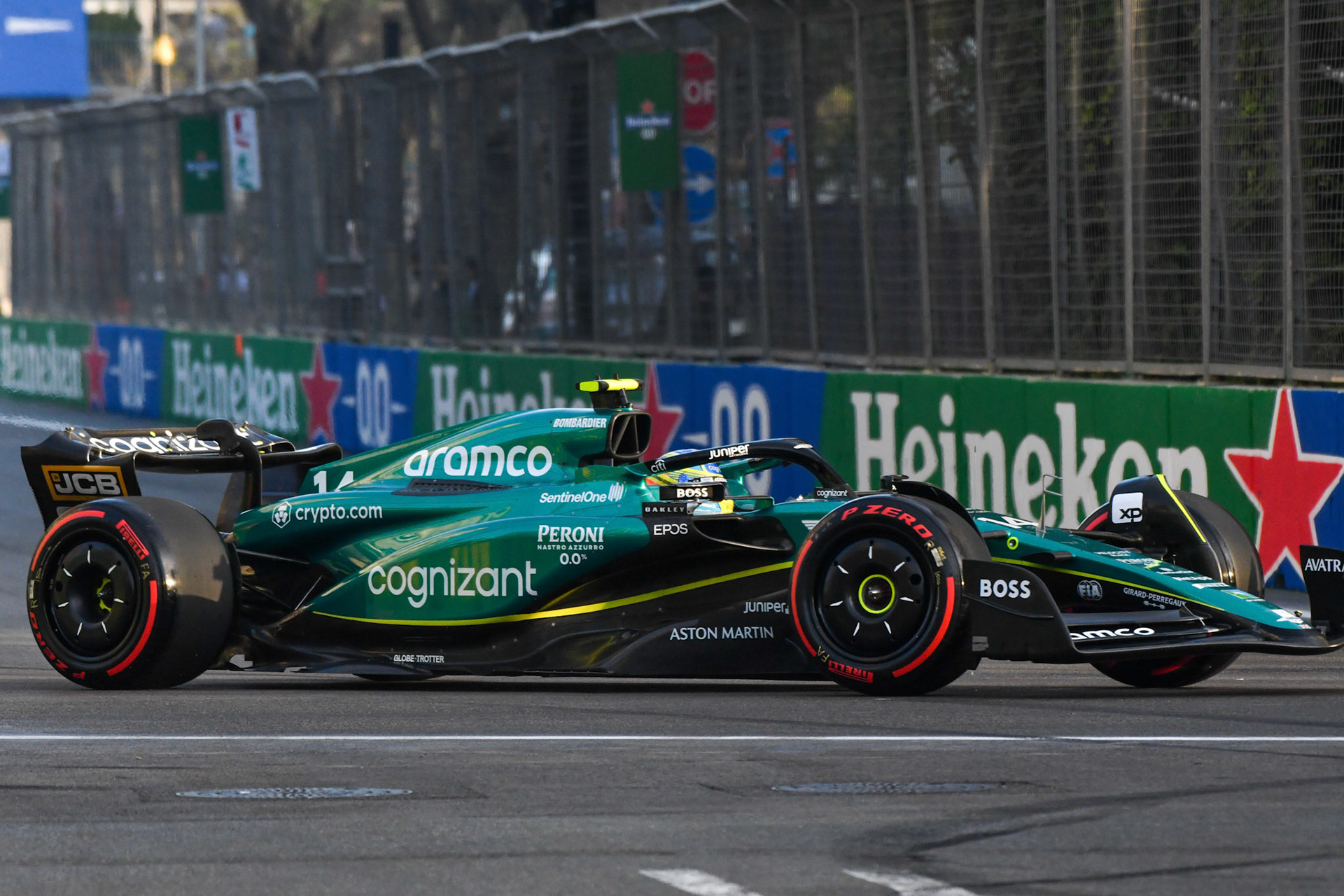 Fernando Alonso (ESP) Aston Martin Formula One Team; Formel 1 GP Baku Azerbaijan. Freitag 28.04.2023