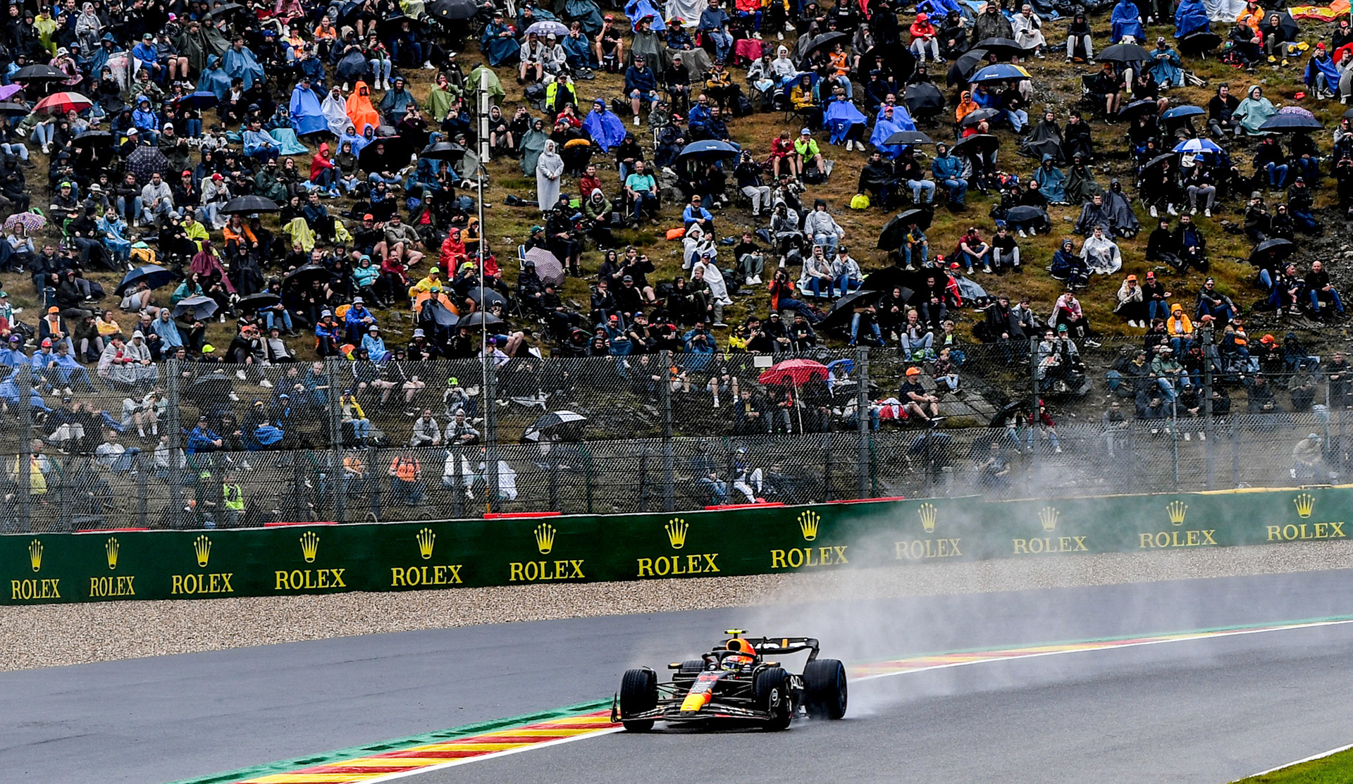 Sergio Perez (MEX) Red Bull Racing; Formel 1 GP Spa Francorchamps/ Belgien. Freitag, 28.07.2023