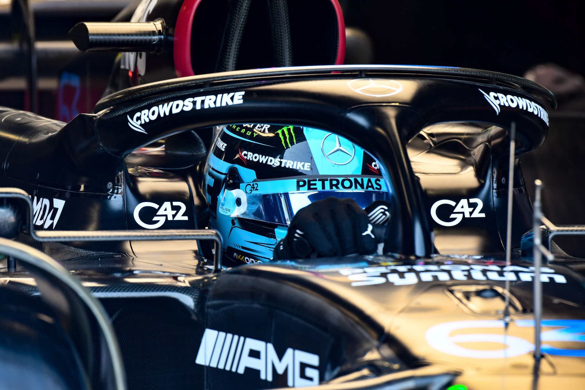 George Russell (GBR) Mercedes AMG F1 Team; Formel 1 GP Monaco. Freitag 26.05.2023