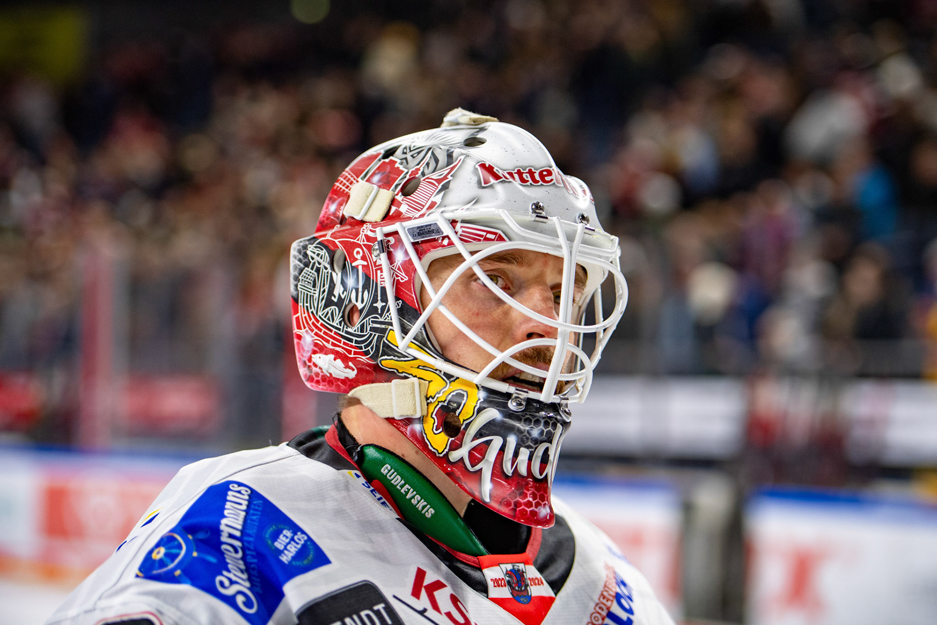 Kristers Gudlevskis; DEL Kölner Haie - Bremerhaven Fischtown Pinguins, 01.11.2023