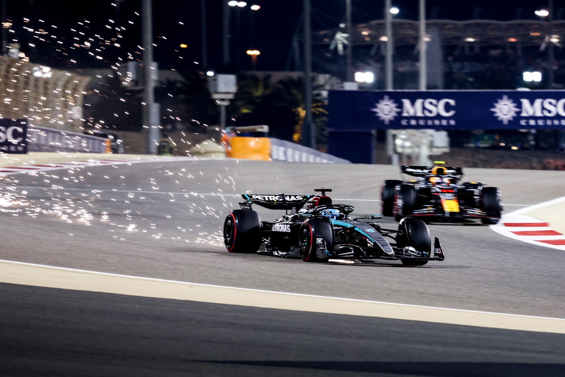 George Russell #63, Mercedes-AMG Petronas F1 Team; Formel 1 GP Bahrain. Samstag 02.03.2024