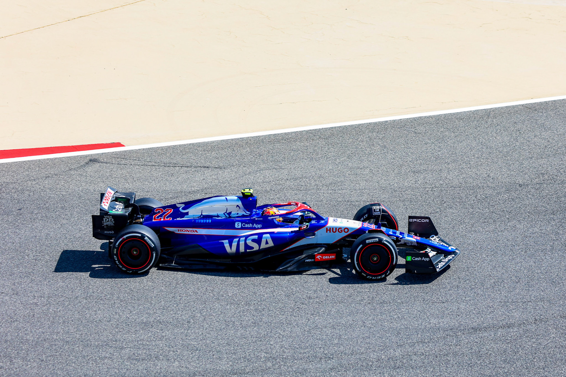 Yuki Tsunoda #22, Visa Cash App RB Formula One Team; Formel 1 Pre-Season Tests Bahrain. Donnerstag, 22.02.2024