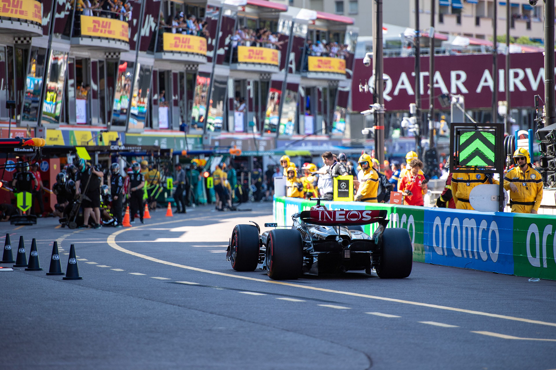 George Russell #63, Mercedes-AMG Petronas F1 Team; Formel1 GP Monaco Samstag, 25.05.2024