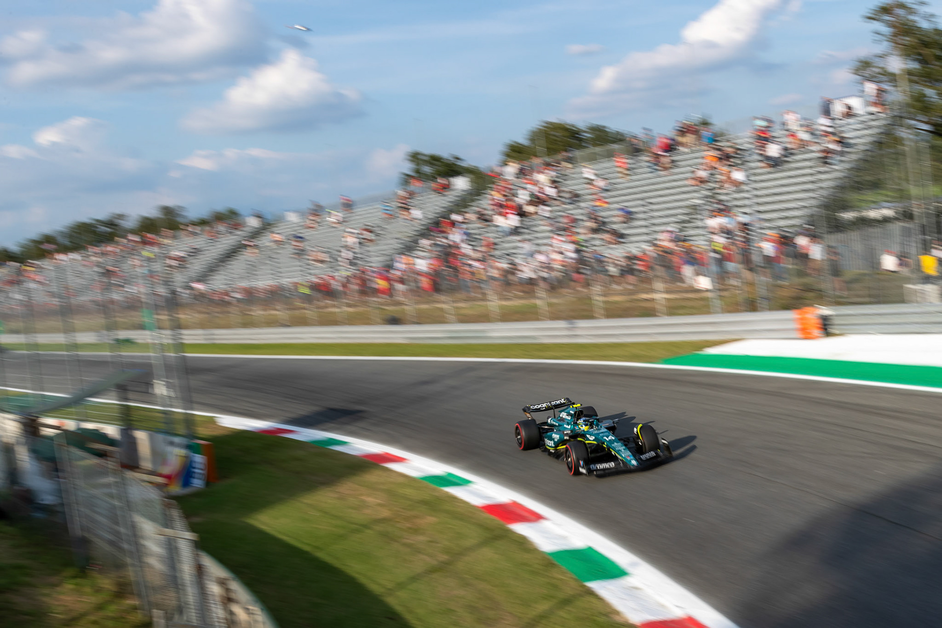 Fernando Alonso (ESP) Aston Martin Formula One Team; Formel 1 GP Italien / Monza. Freitag, 01.09.2023