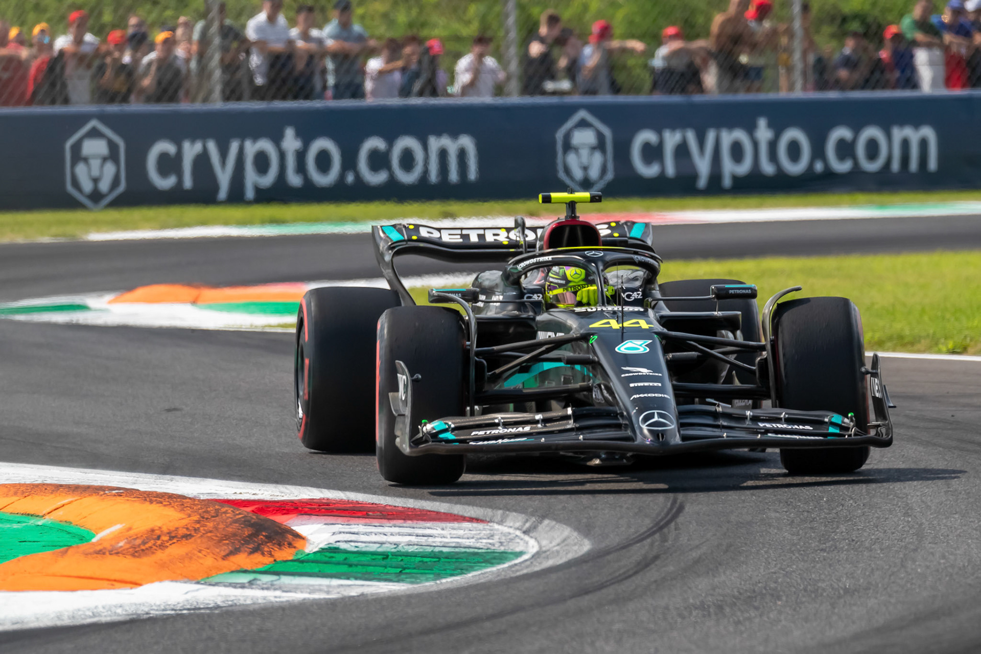 Lewis Hamilton (GBR) Mercedes AMG F1 Team; Formel 1 GP Italien / Monza. Samstag, 02.09.2023