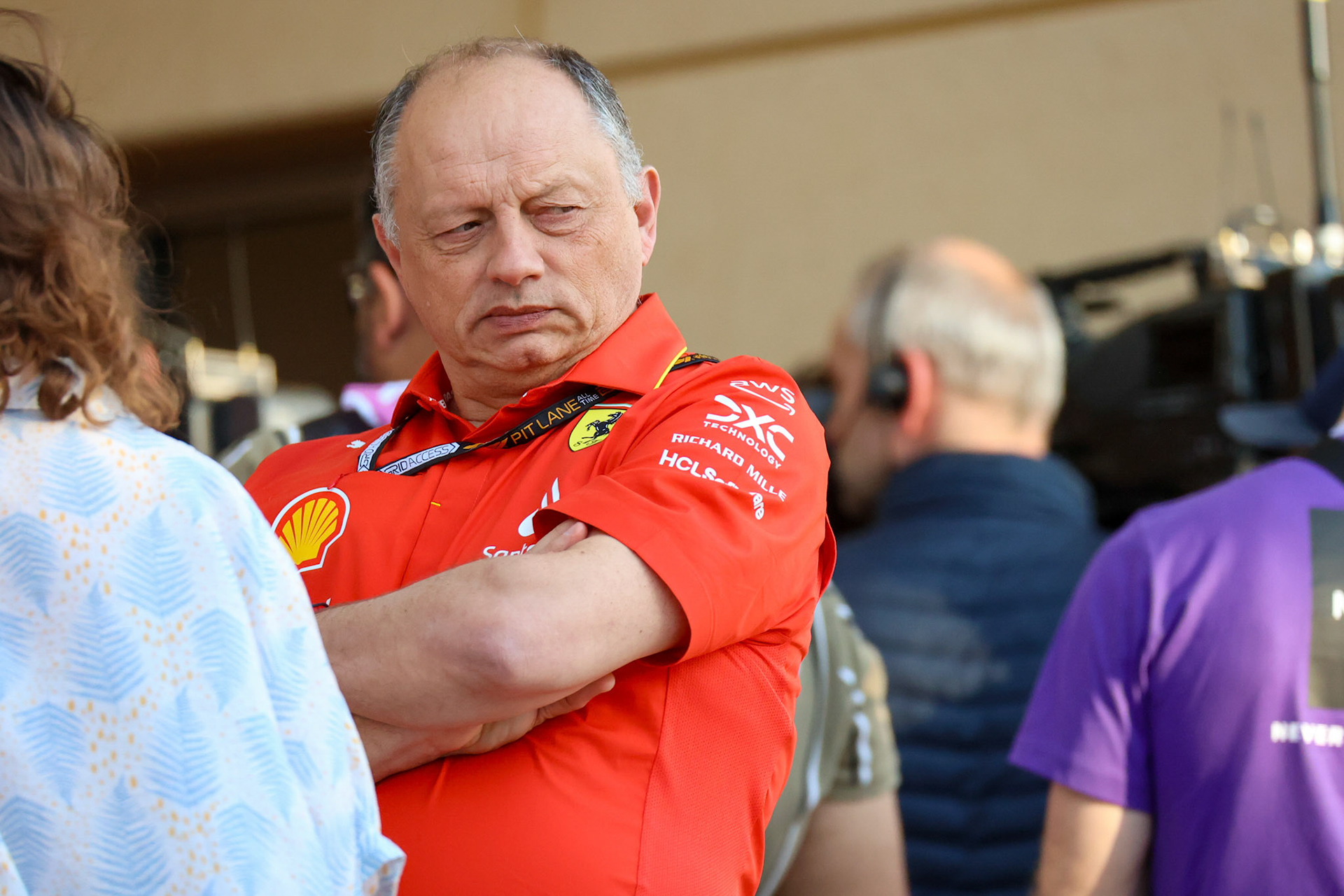 Frederic Vasseur, Teamchef Scuderia Ferrari; Formel 1 GP Bahrain. Mittwoch 28.02.2024