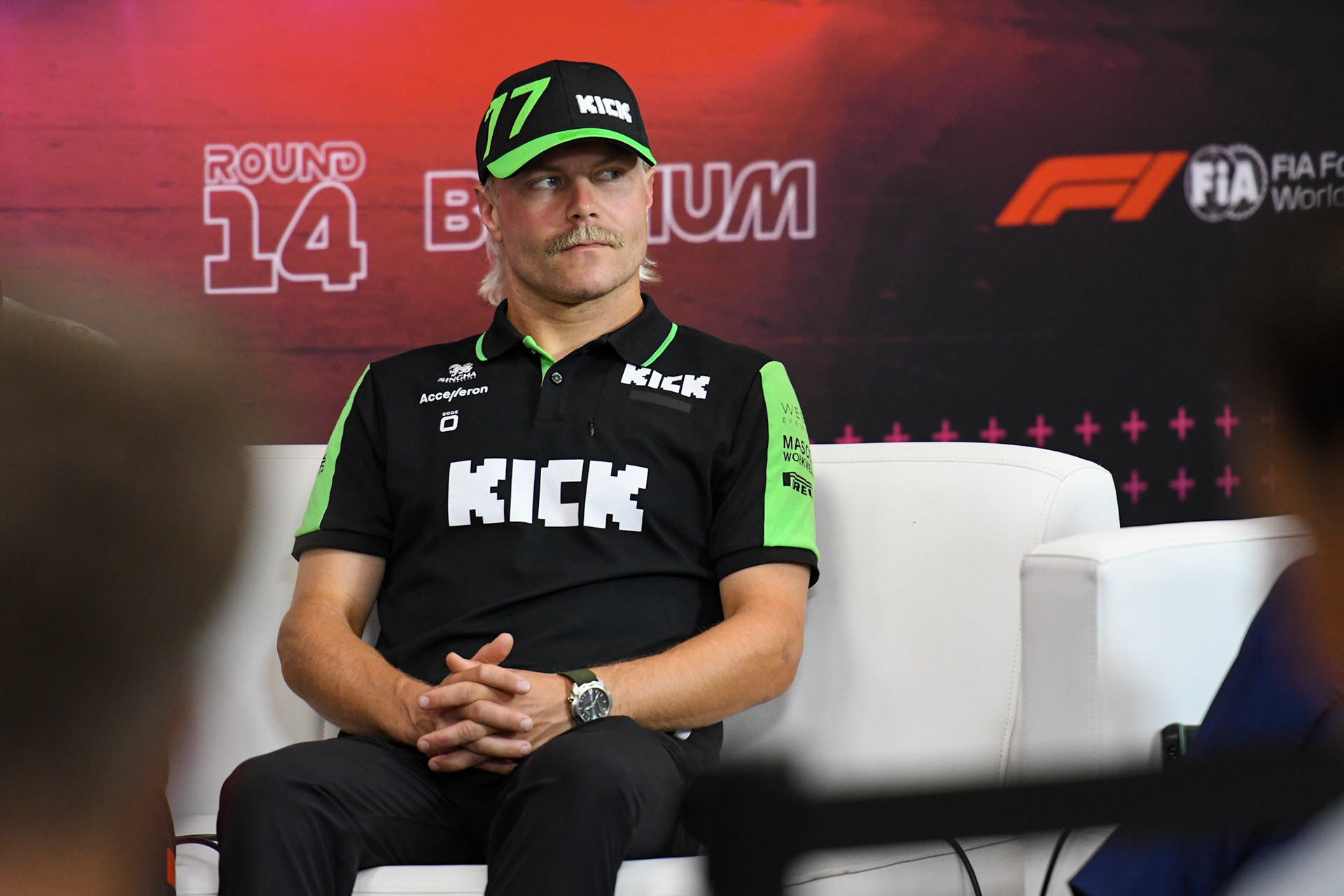 Valtteri Bottas #77, Stake F1 Team Kick Sauber in der Pressekonferenz;Formel 1 GP Spa / Belgien. Donnerstag, 25.07.2024