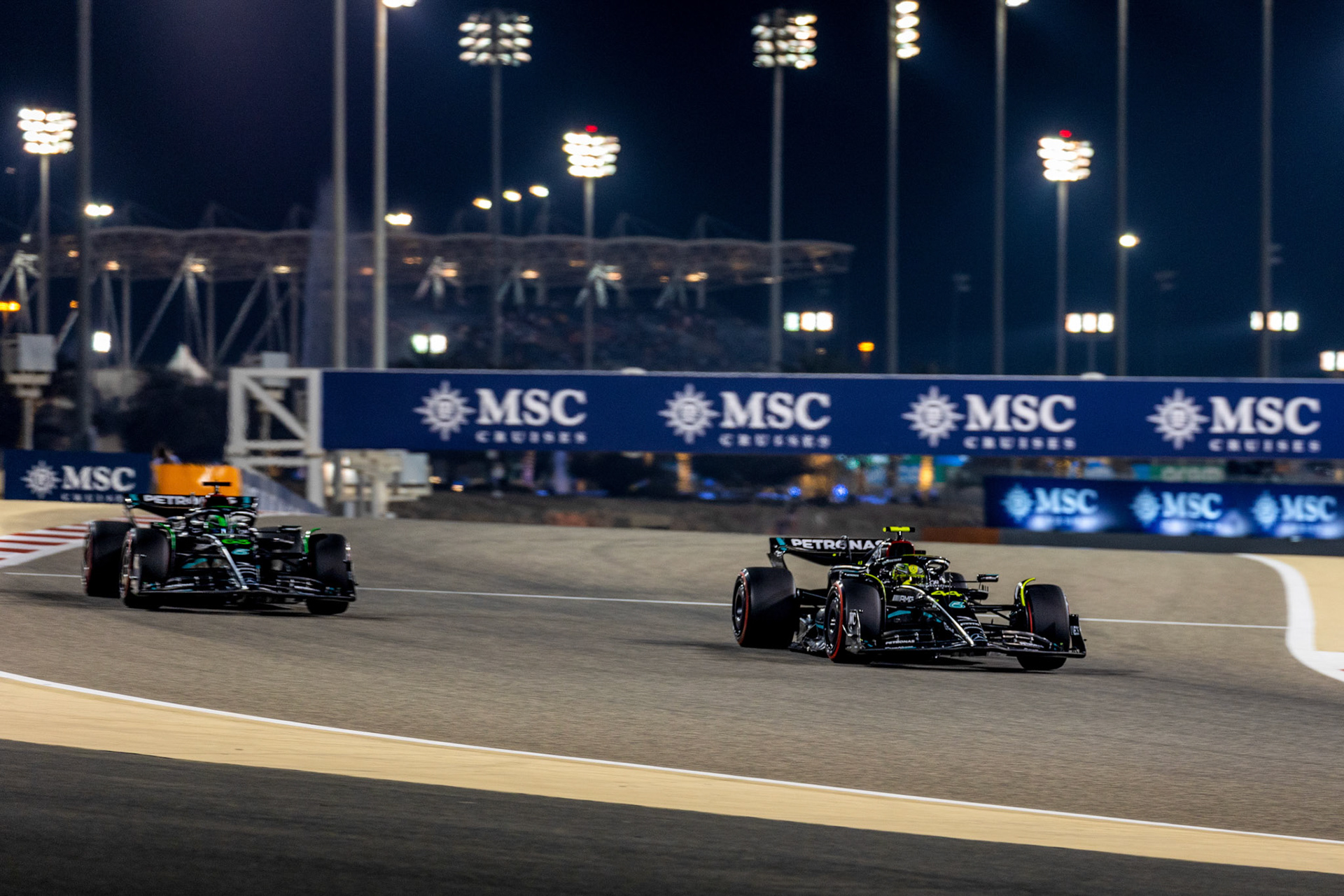Lewis Hamilton (GBR) Mercedes AMG F1 Team; Formel 1 GP Bahrain. Samstag 04.03.2023