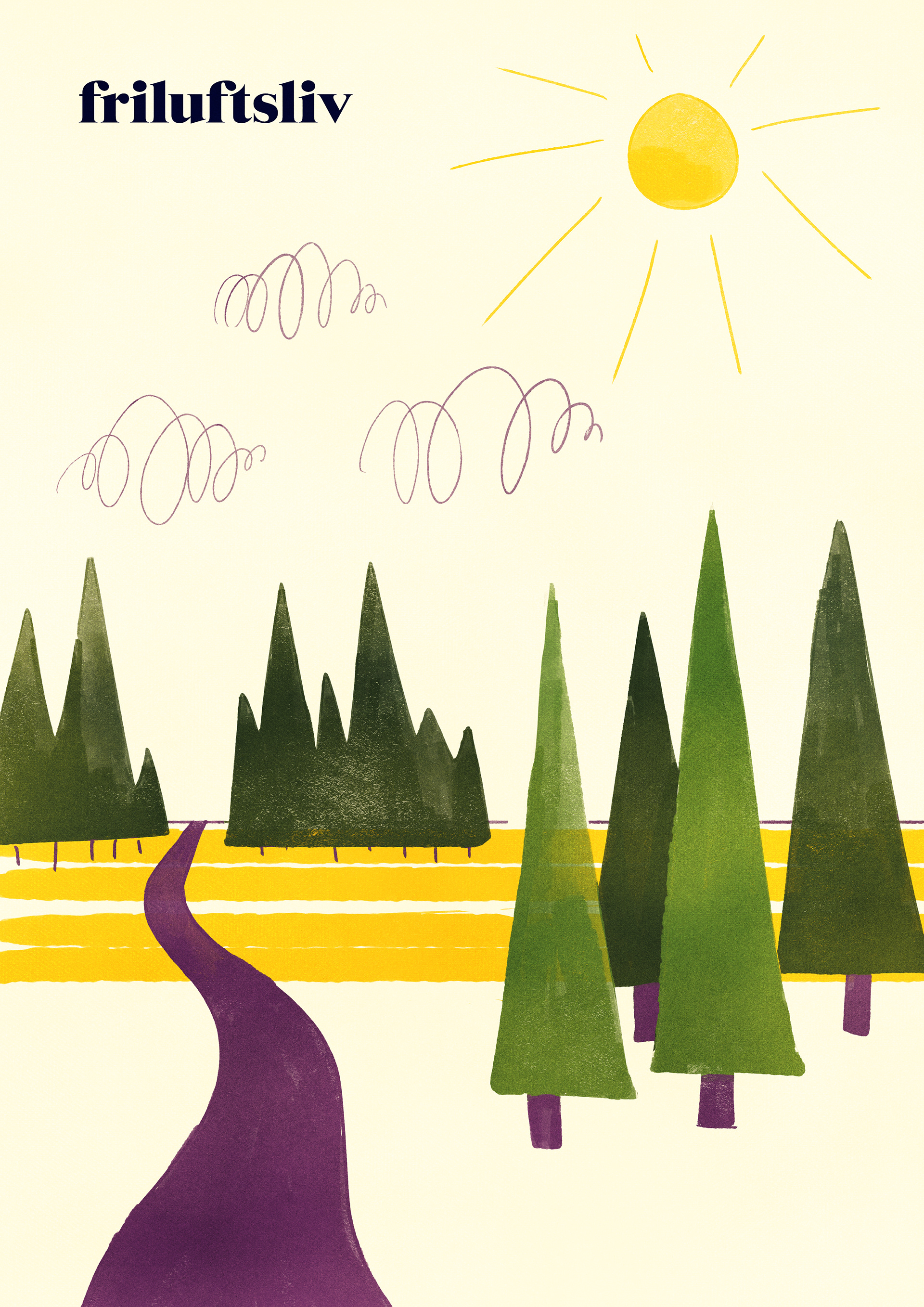 scandinavian concept friluftsliv poster