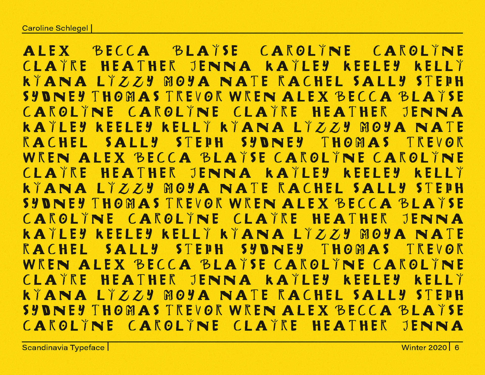 these are the names of everyone who went on the trip