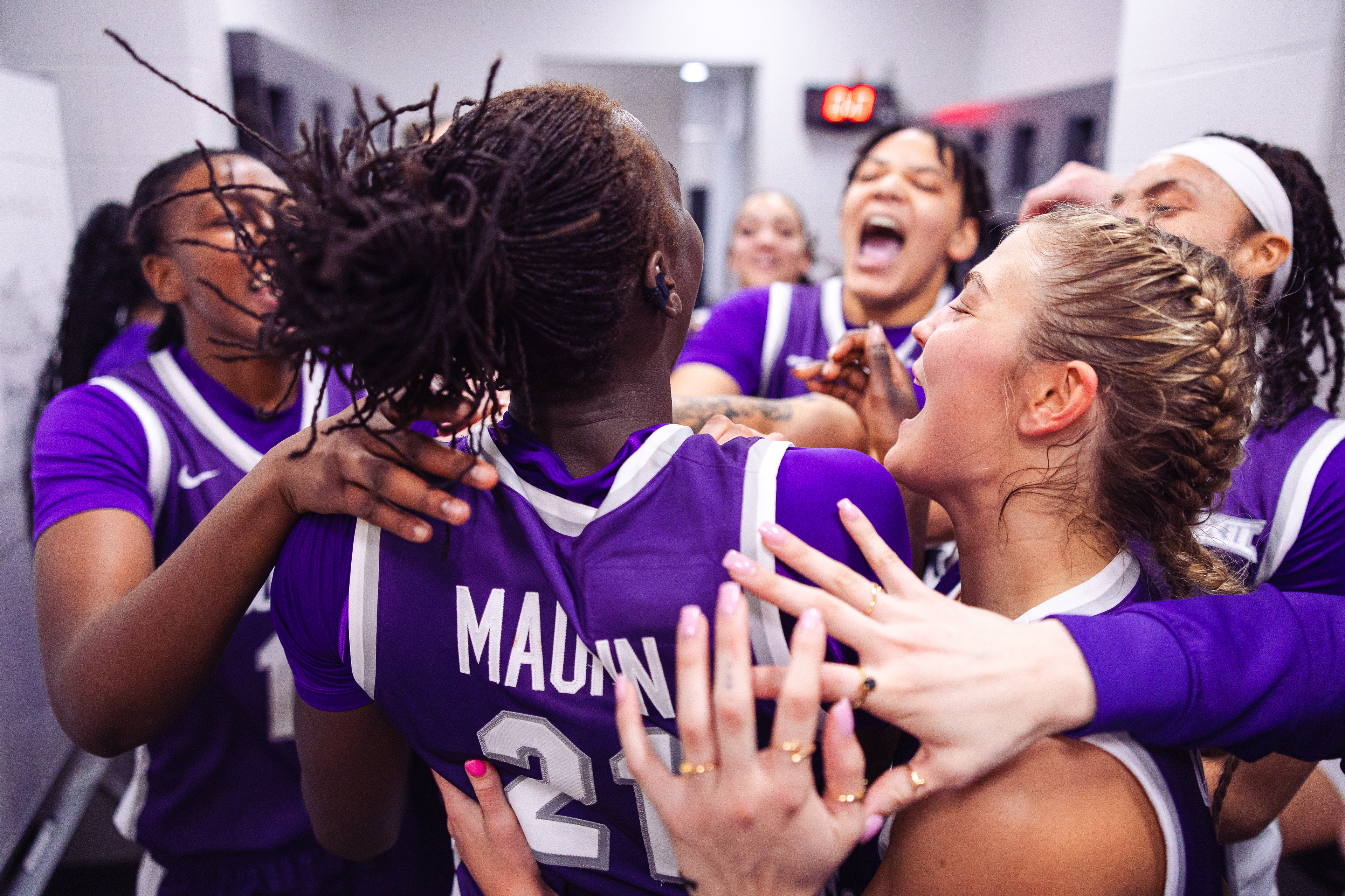 Eliza Maupin after a massive game stepping in for Yokie at Baylor