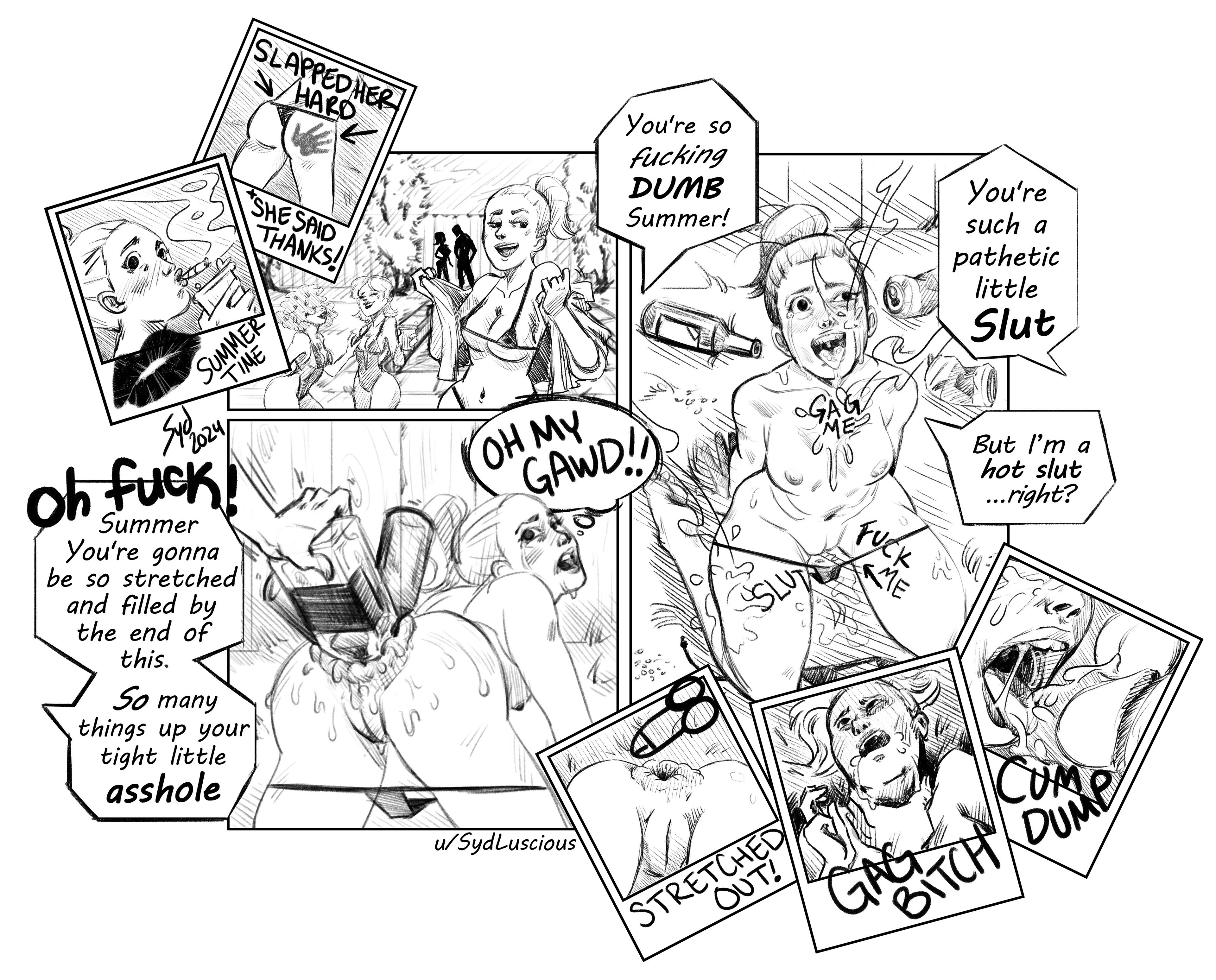 Comic Spread (1 Page/ 8 Panels) (Refined Linework/Comic Style Inking)