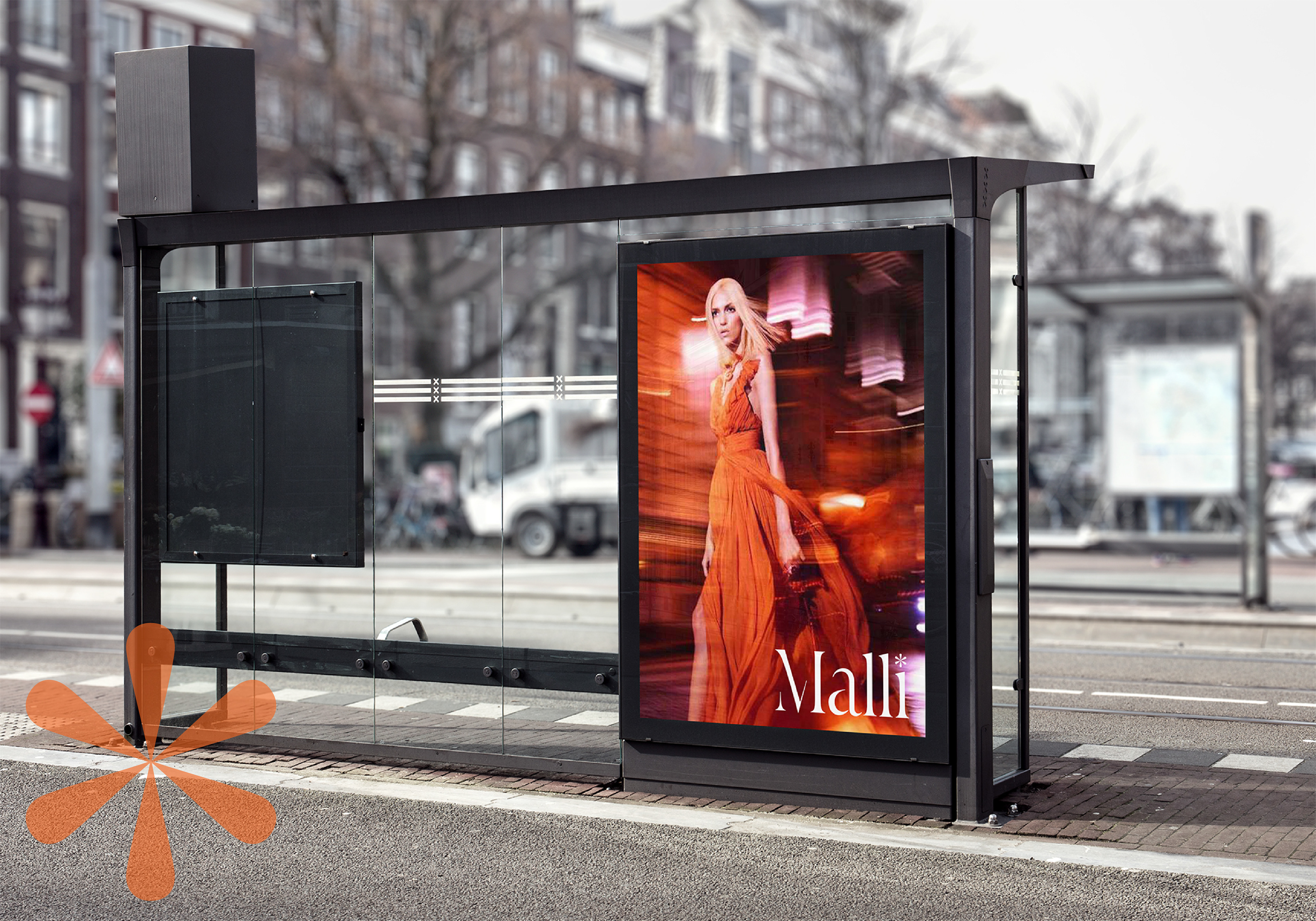 Outdoor billboard advertising of the brand