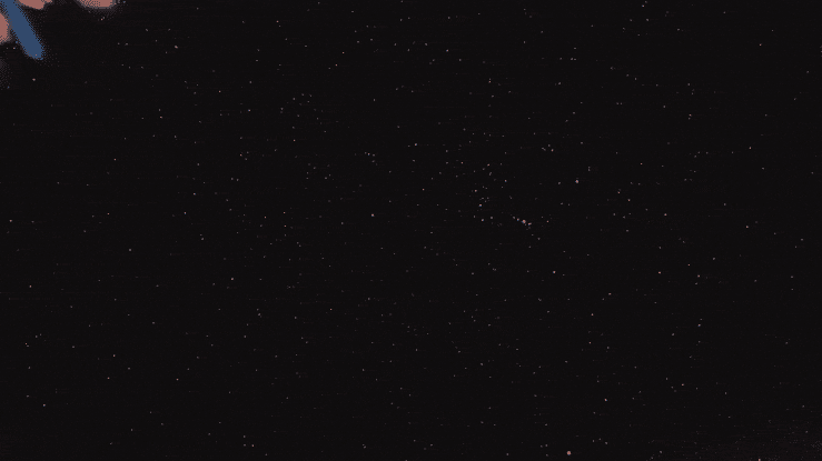 Footage from "Imaging the Hidden World: The Light Microscope" composited on a starry sky