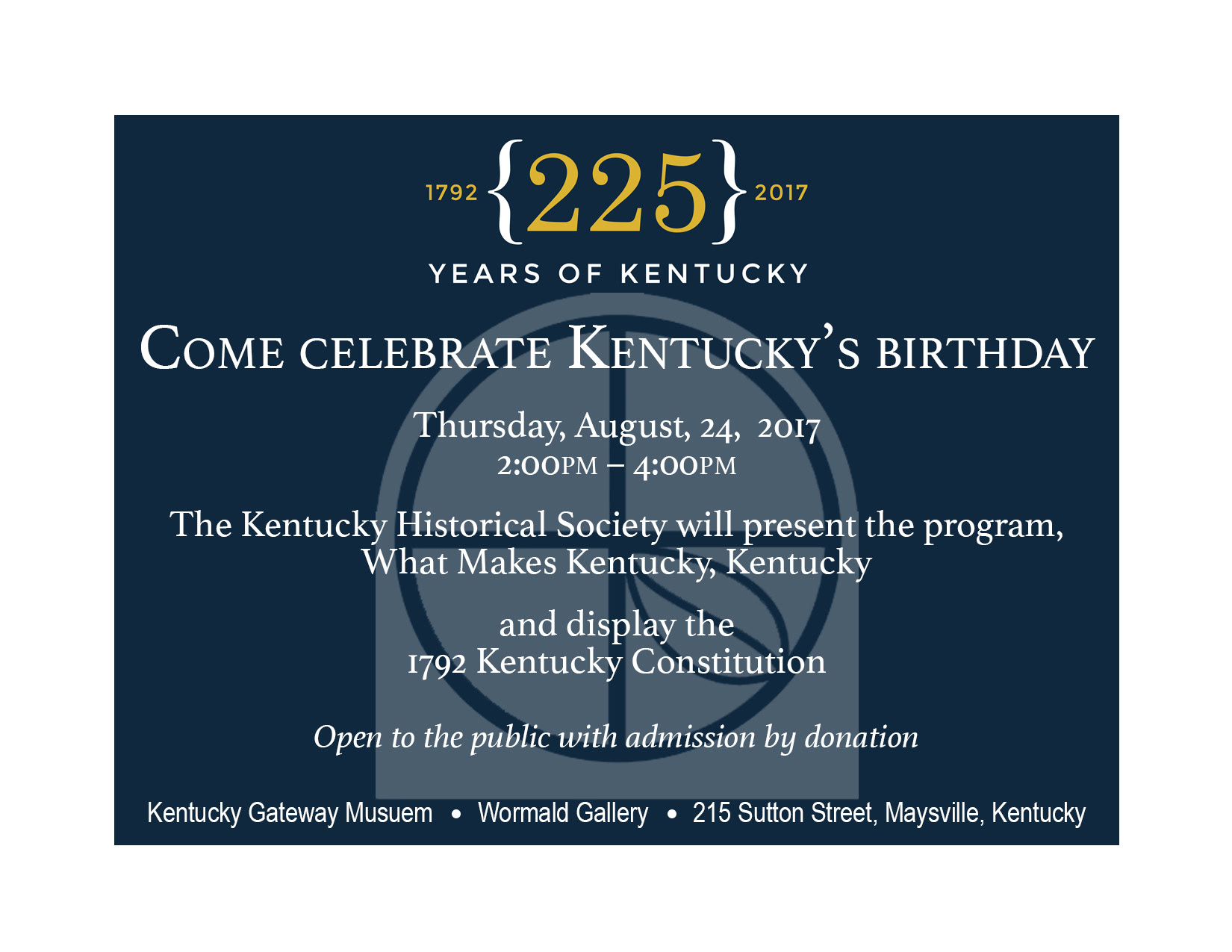 Invitation to special event . Sent through direct mail, email, and used as a social media post. Layout design and copywriting composed in InDesign by Amanda Hankinson.