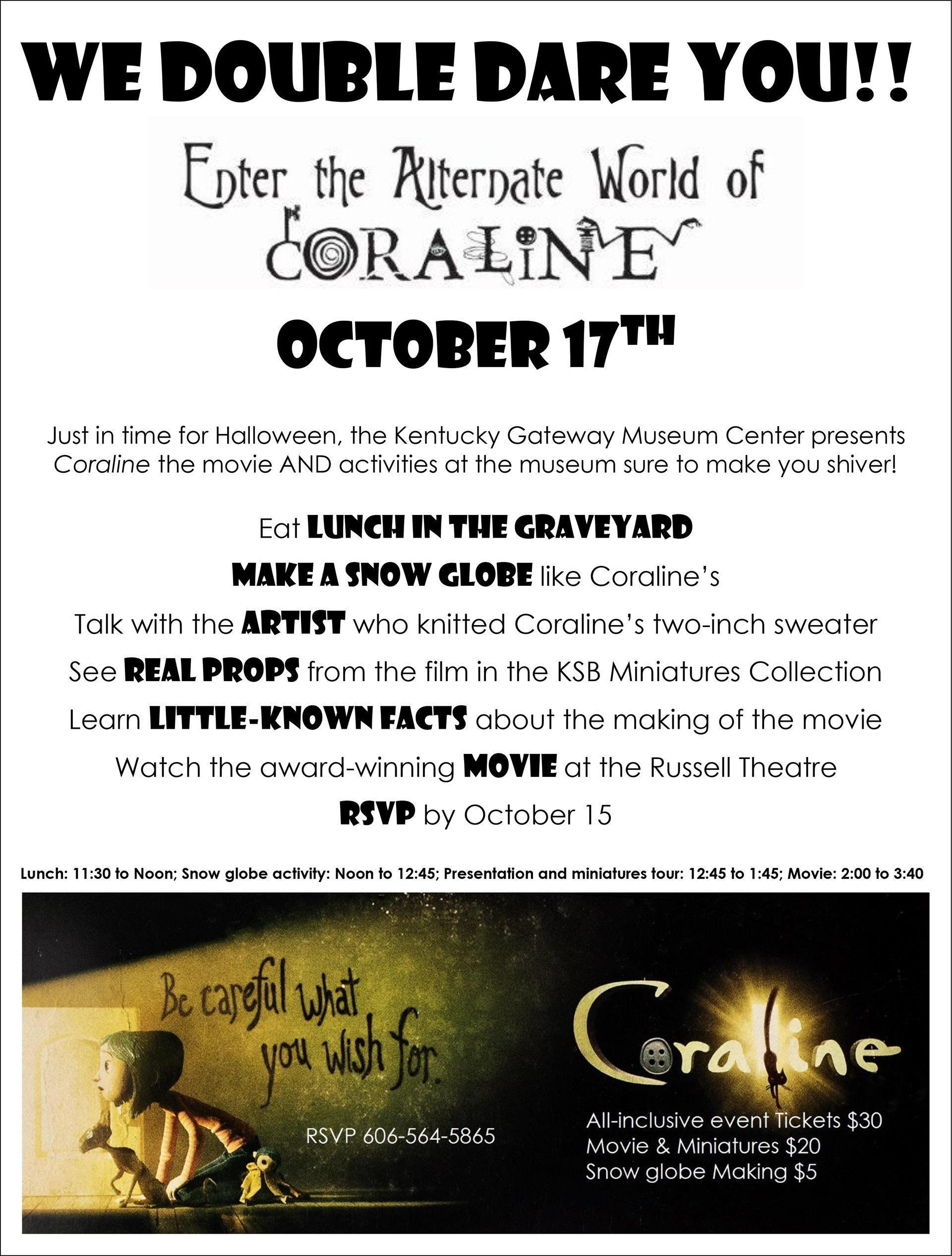 Printed Flyer & Social Media Post pertaining to a day of events that pertain to multiple venues. Design & copy by Amanda Hankinson