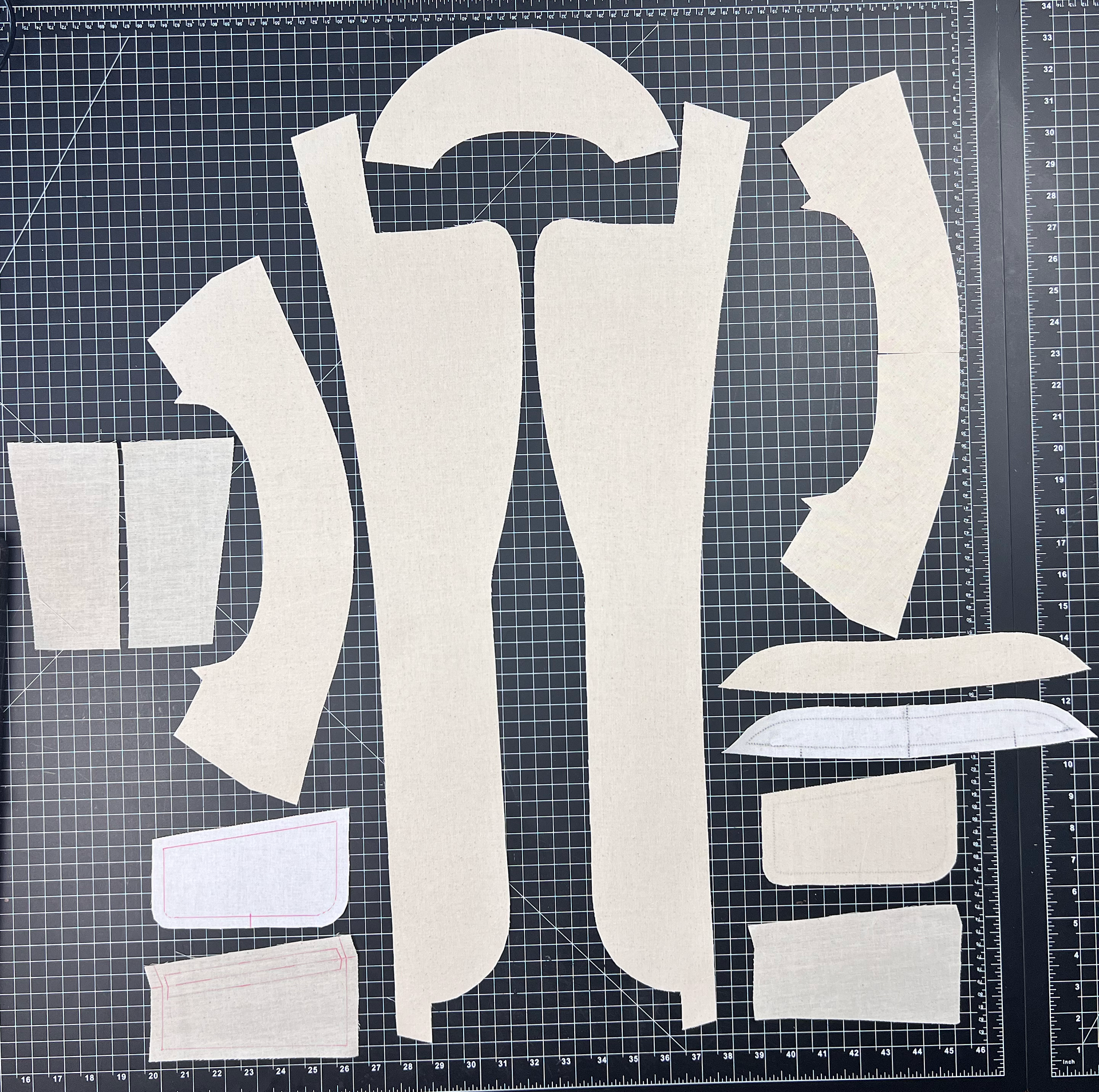 Facings, collars, pockets and collar stand