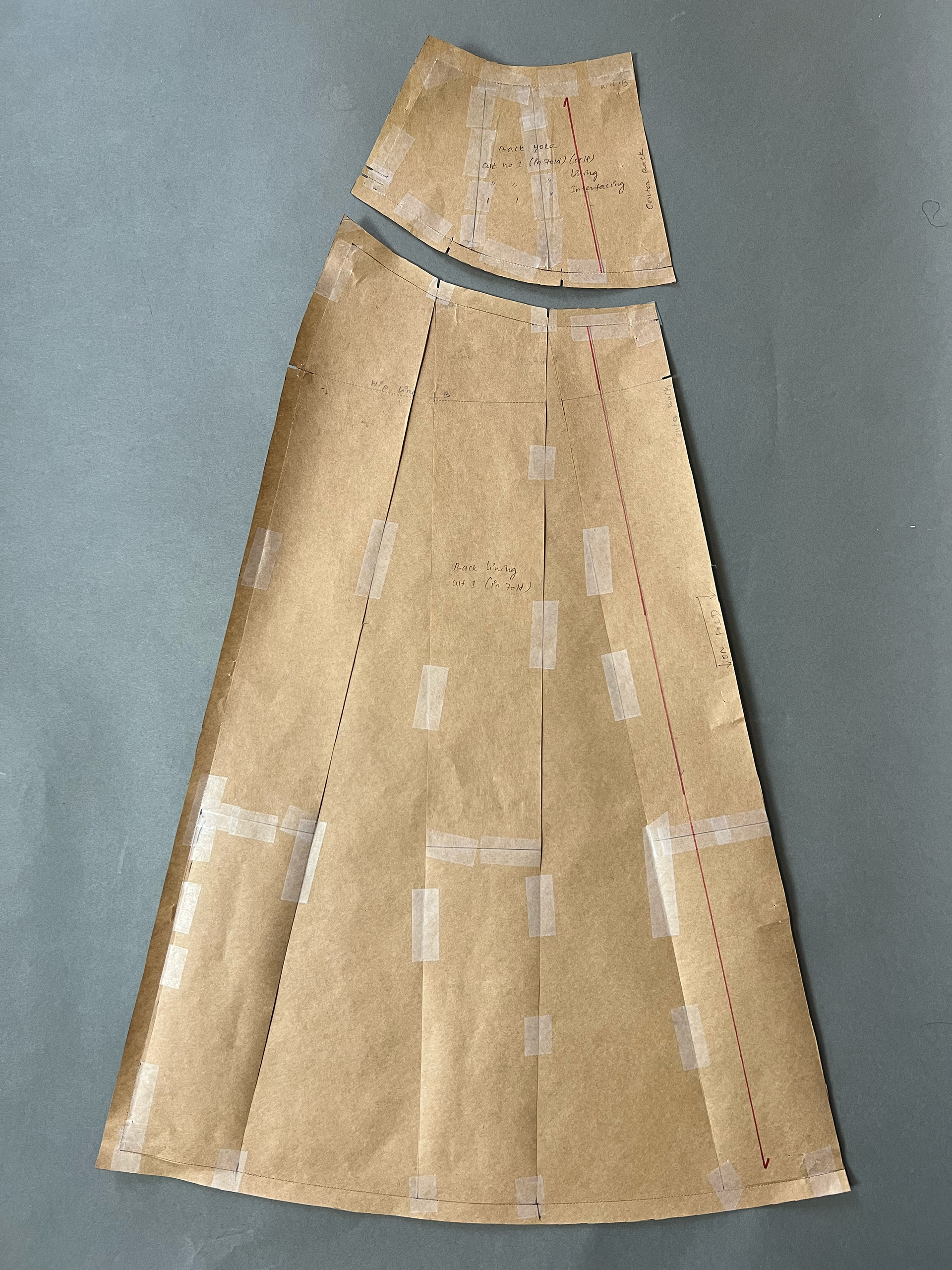 Skirt lining Back